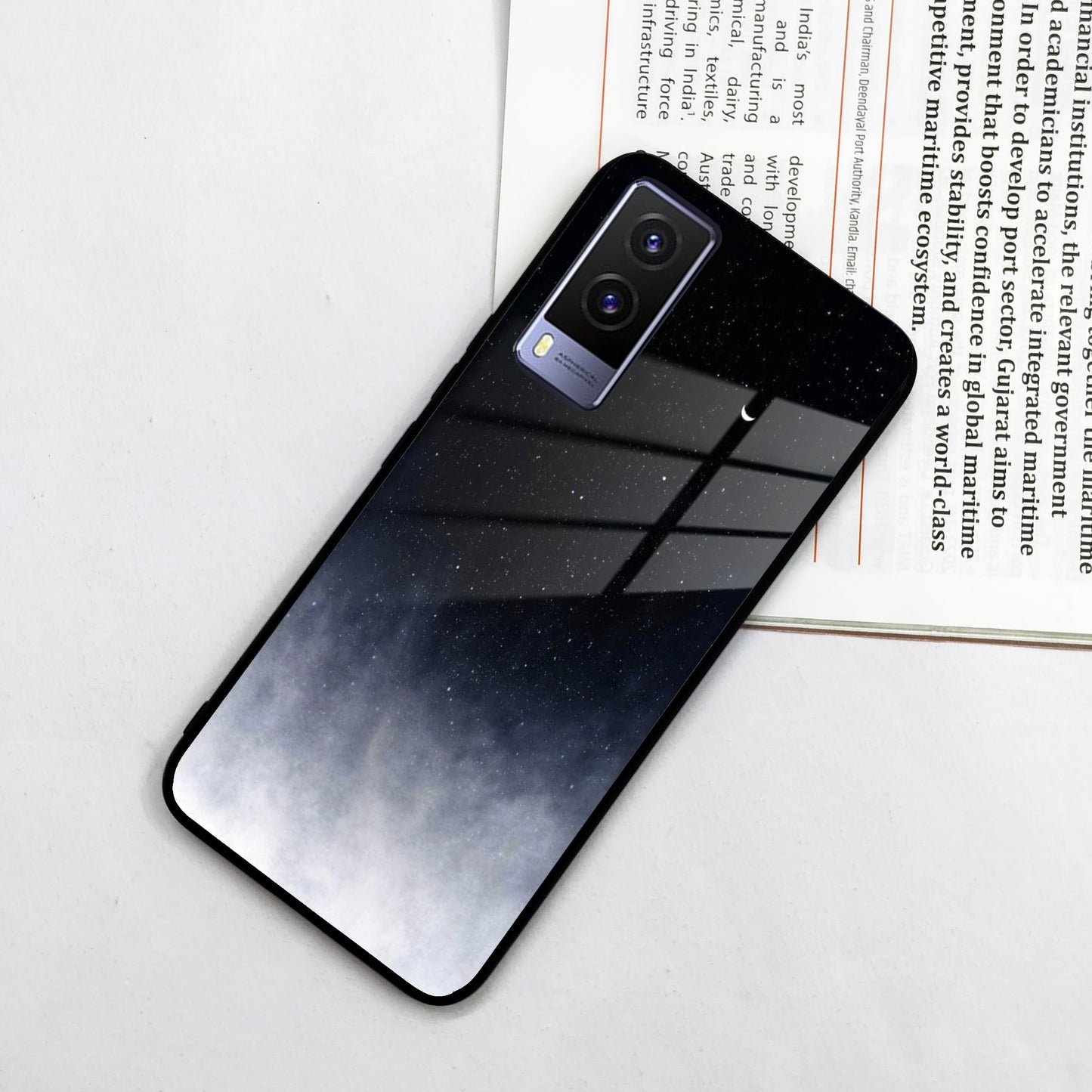 Moon Galaxy Glass Phone Case For Vivo