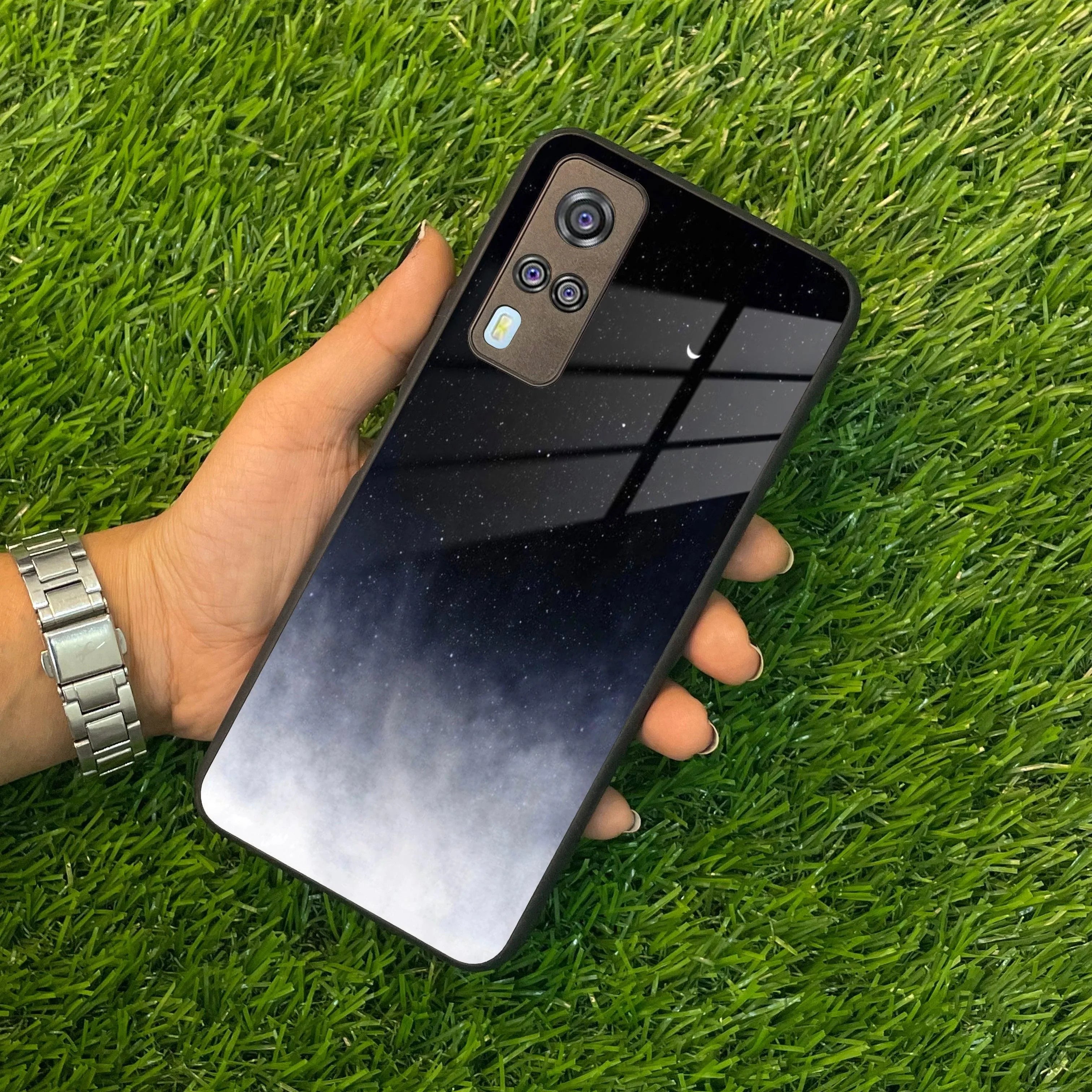 Moon Galaxy Glass Phone Case For Vivo - ShopOnCliQ