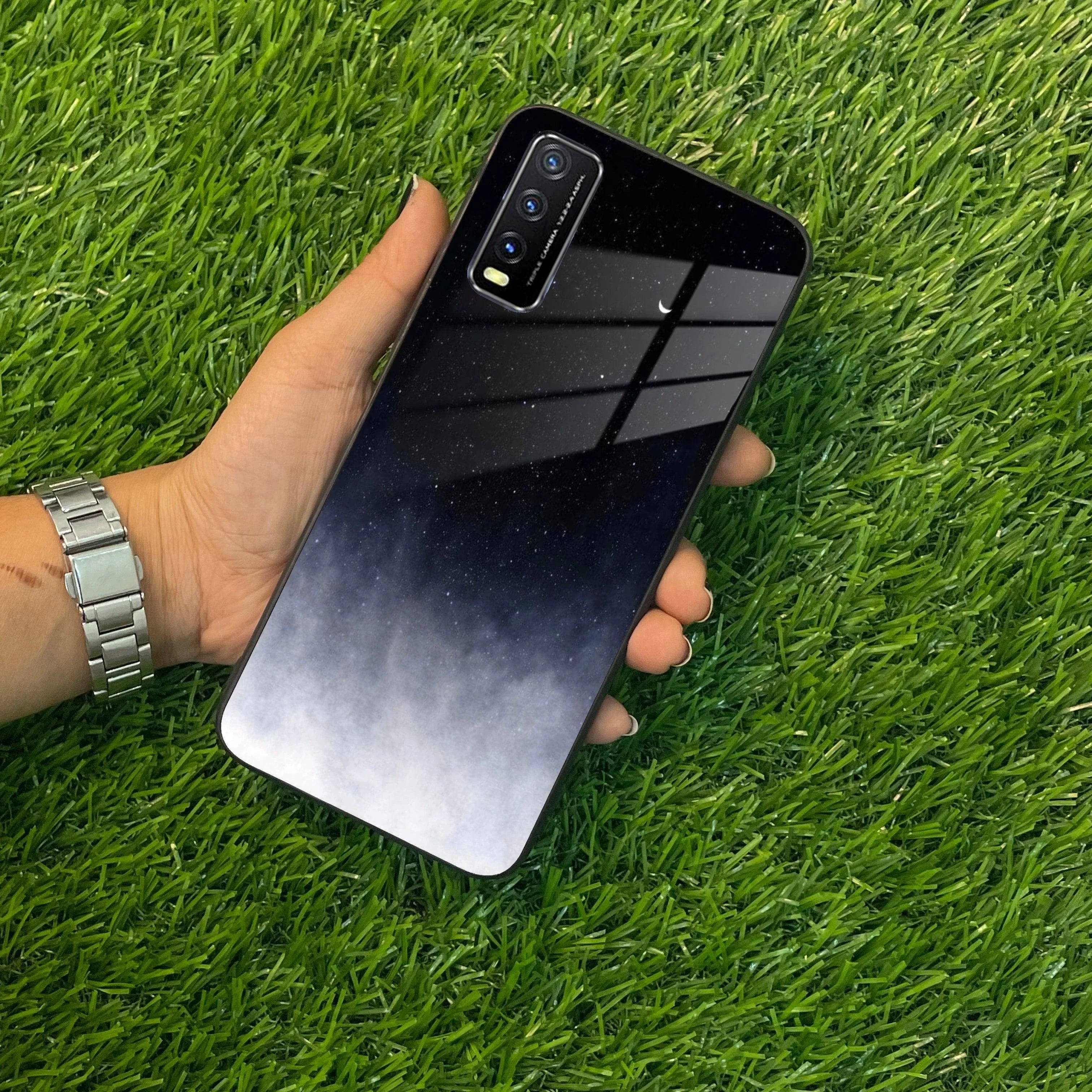 Moon Galaxy Glass Phone Case For Vivo - ShopOnCliQ