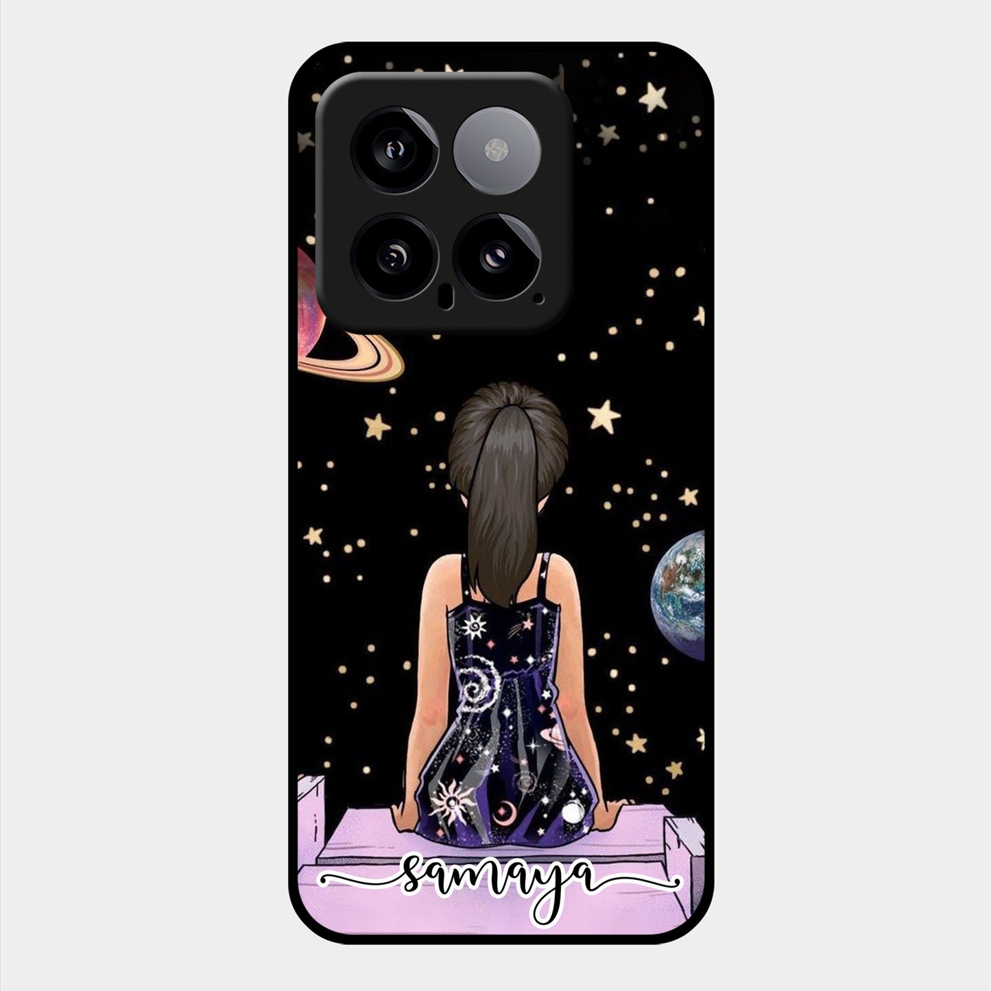 Girl In Universe Customised Glossy Metal Case Cover For Redmi