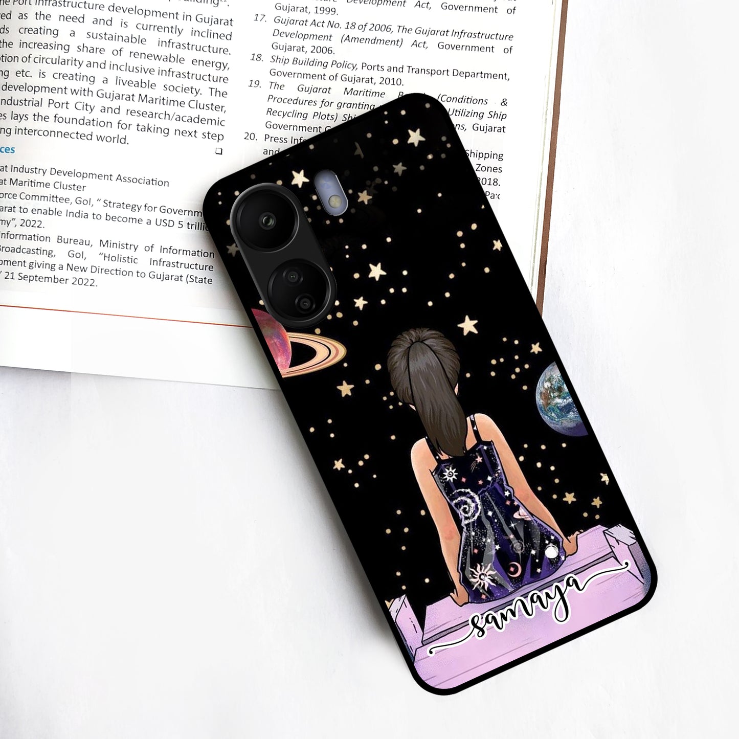 Girl In Universe Customised Glossy Metal Case Cover For Redmi