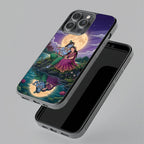 Moonlight Radha Krishna Phone Case For iPhone 14 Pro