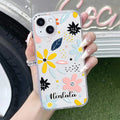 Multi Floral Customize Transparent Silicon Case For iPhone 14