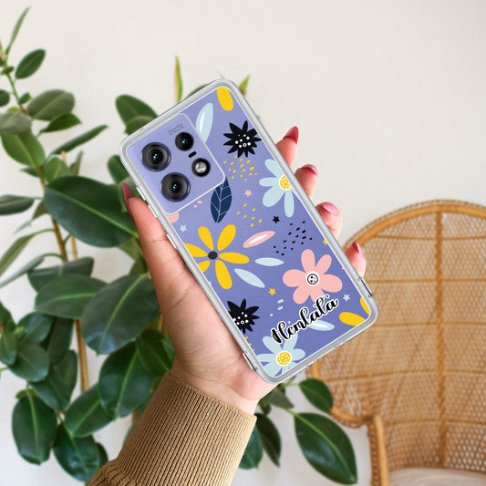 Multi Floral Customize Transparent Silicon Case For Motorola ShopOnCliQ