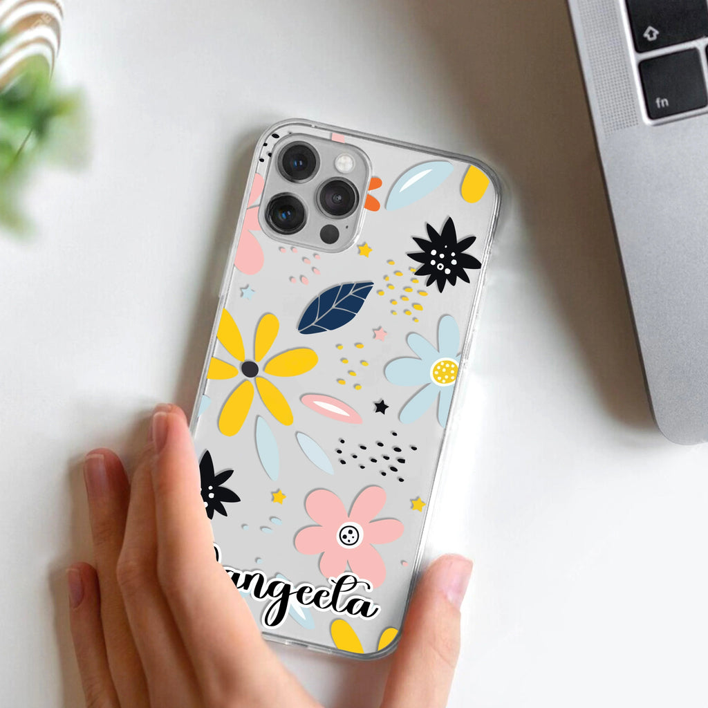 Multi Floral Customize Transparent Silicon Case For Motorola Edge 40 Neo