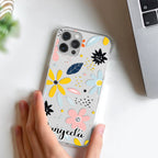 Multi Floral Customize Transparent Silicon Case For Motorola Edge 40 Neo