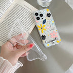 Multi Floral Customize Transparent Silicon Case For Motorola Edge 50 Pro