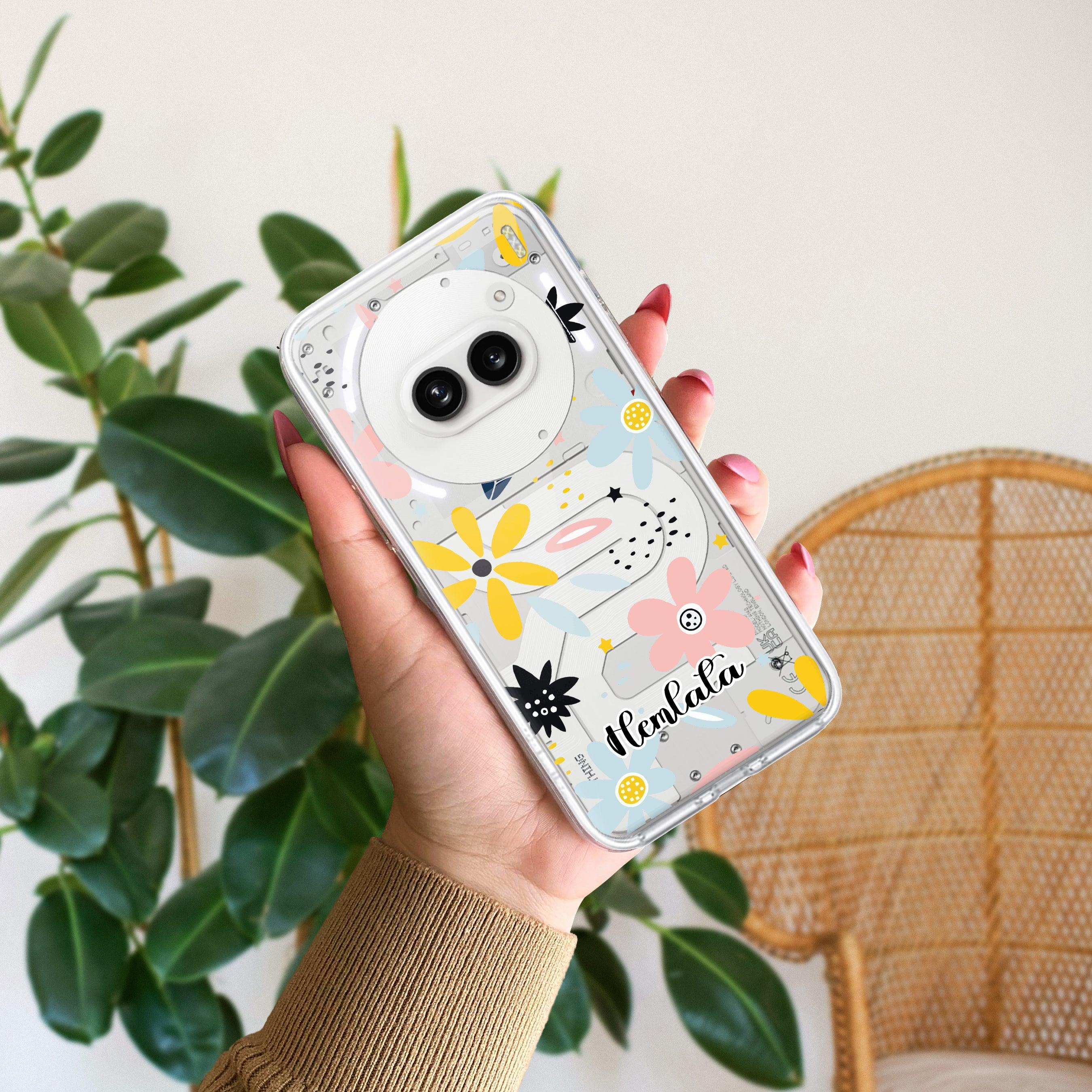 Multi Floral Customize Transparent Silicon Case For Nothing - ShopOnCliQ