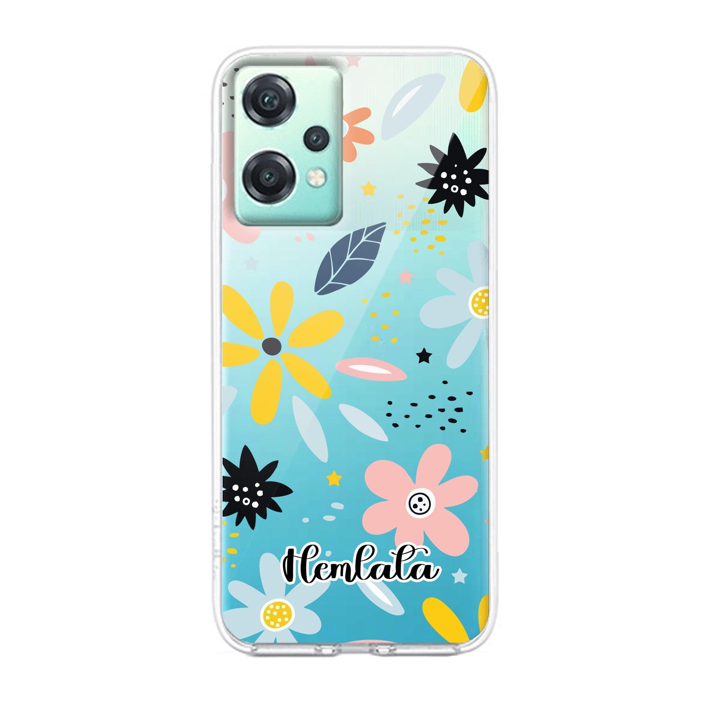 Multi Floral Customize Transparent Silicon Case For OnePlus