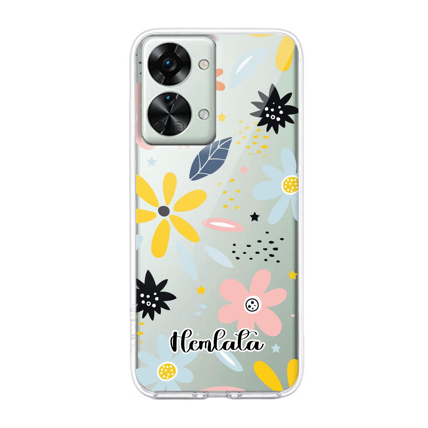 Multi Floral Customize Transparent Silicon Case For OnePlus