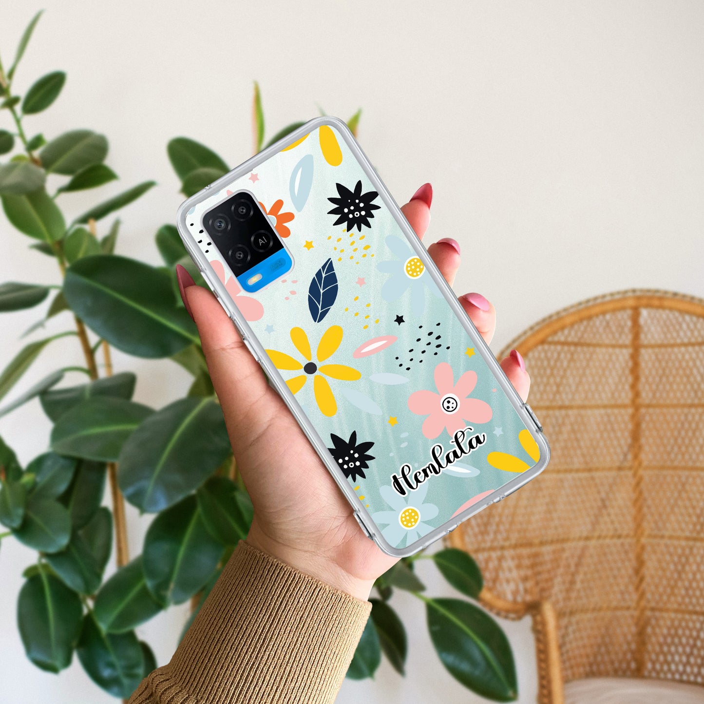 Multi Floral Customize Transparent Silicon Case For Oppo ShopOnCliQ