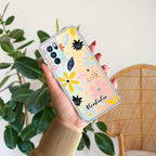 Multi Floral Customize Anti Yellow Case For Oppo Reno 6 Pro 5G