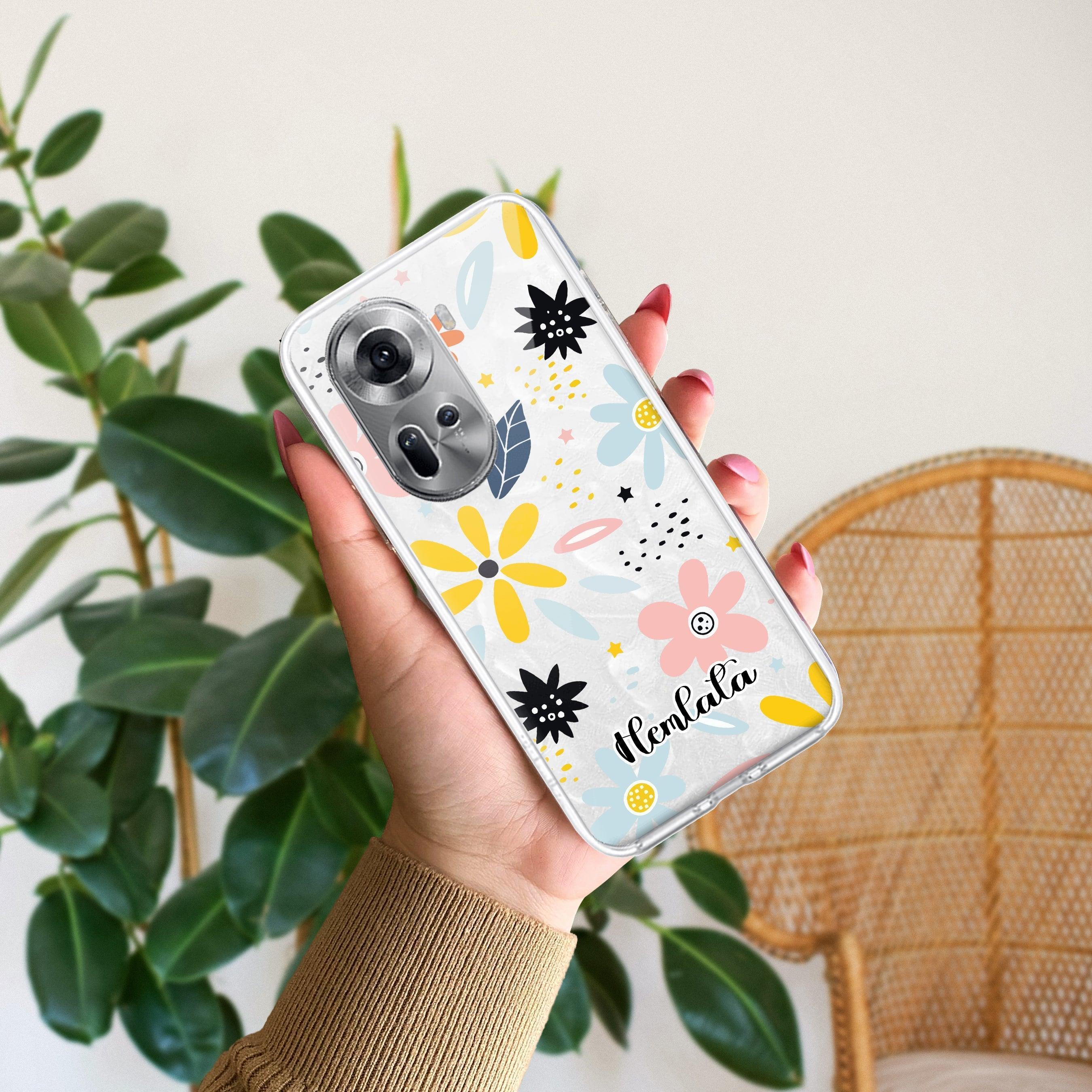Multi Floral Customize Transparent Silicon Case For Oppo - ShopOnCliQ