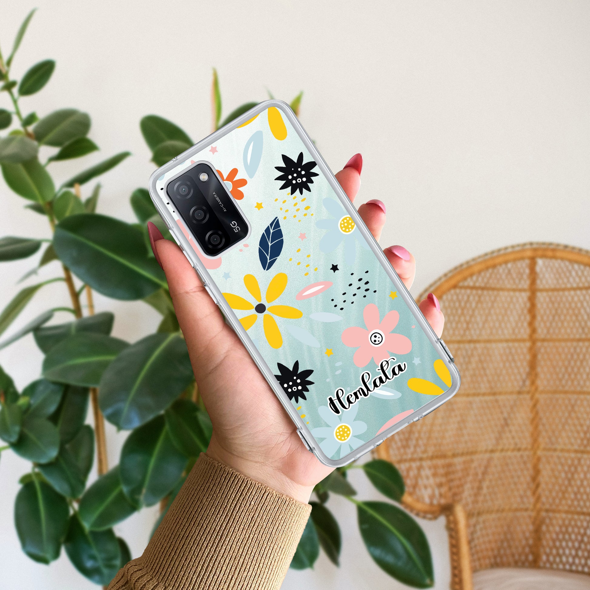 Multi Floral Customize Transparent Silicon Case For Oppo ShopOnCliQ