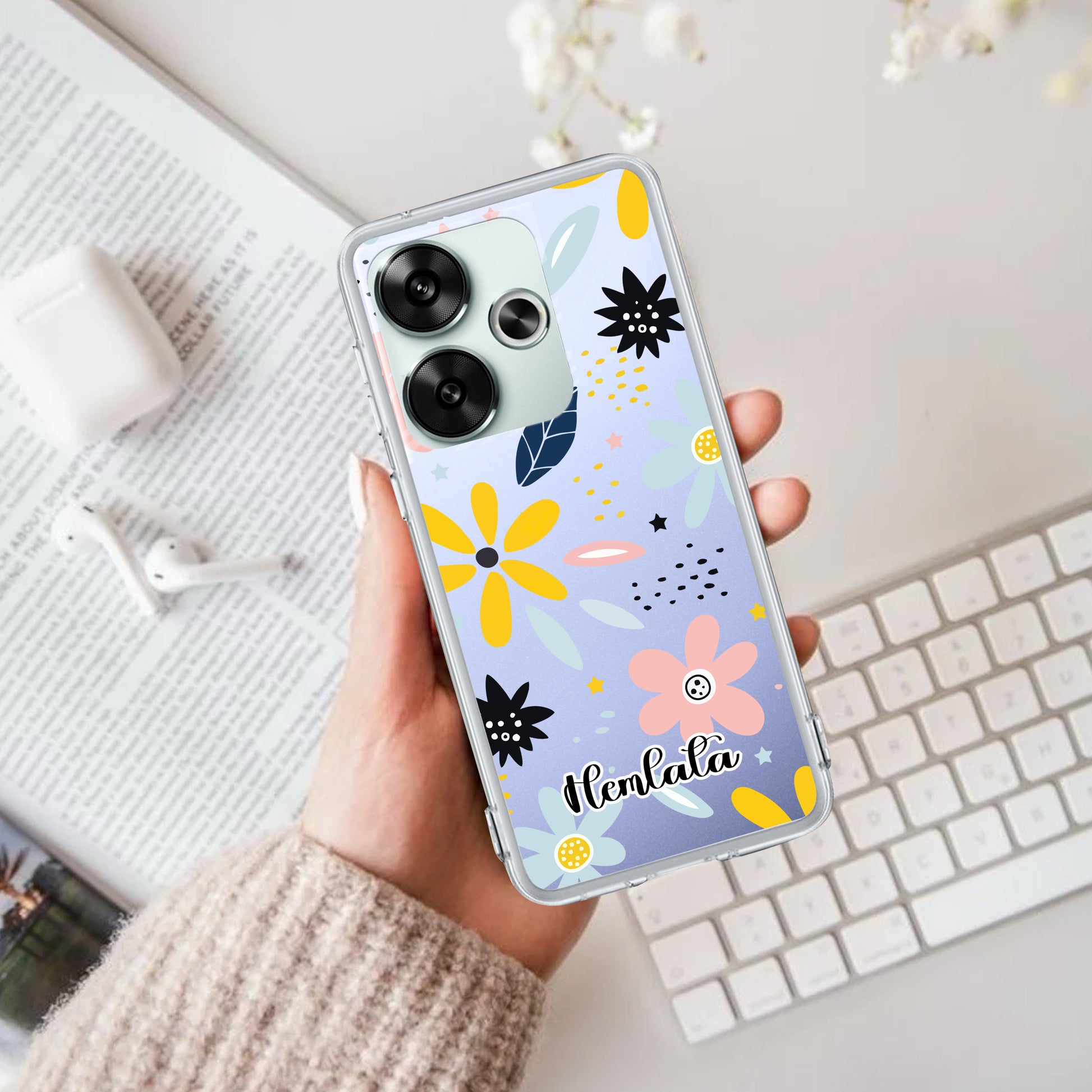 Multi Floral Customize Transparent Silicon Case For Poco ShopOnCliQ