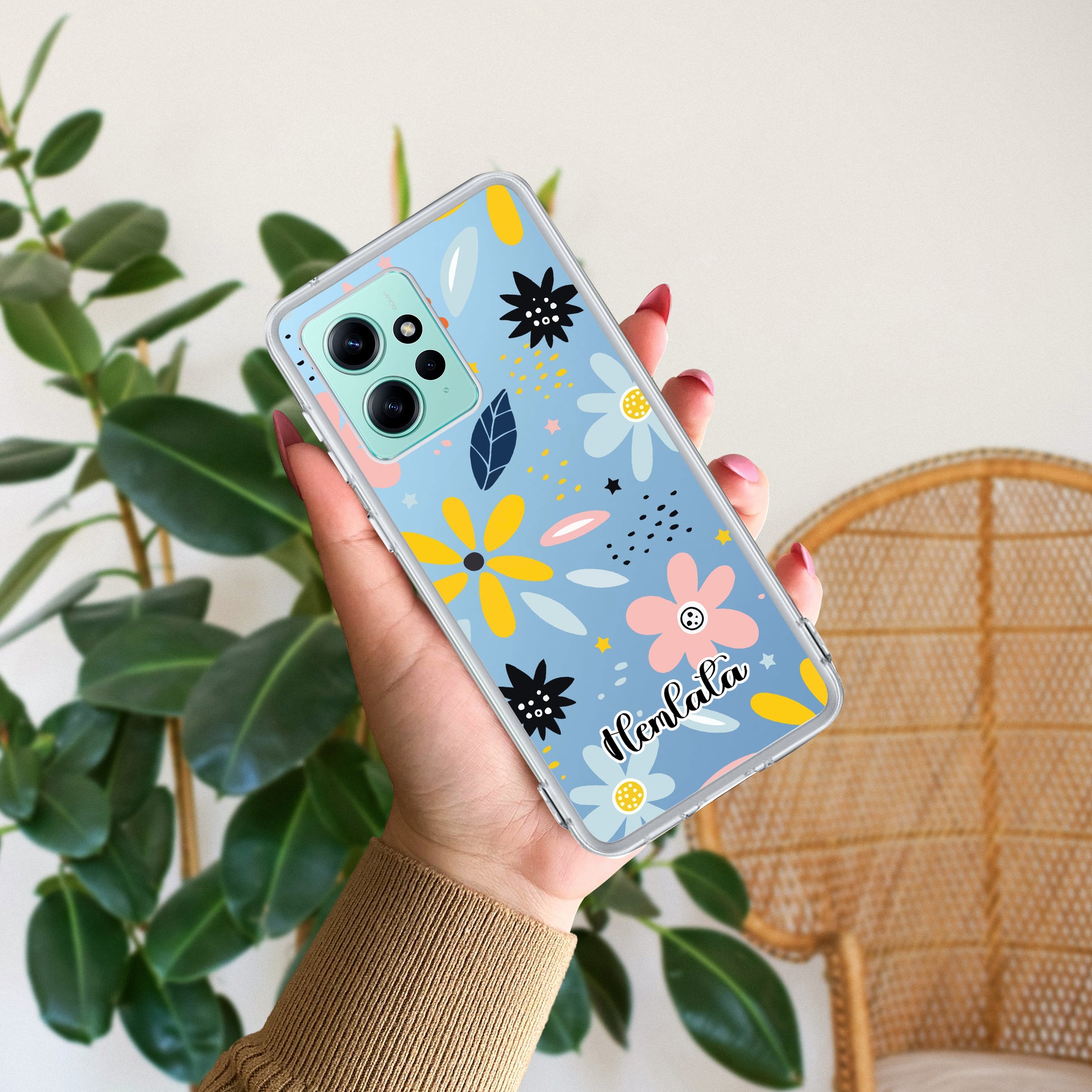 Multi Floral Customize Transparent Silicon Case For Poco ShopOnCliQ