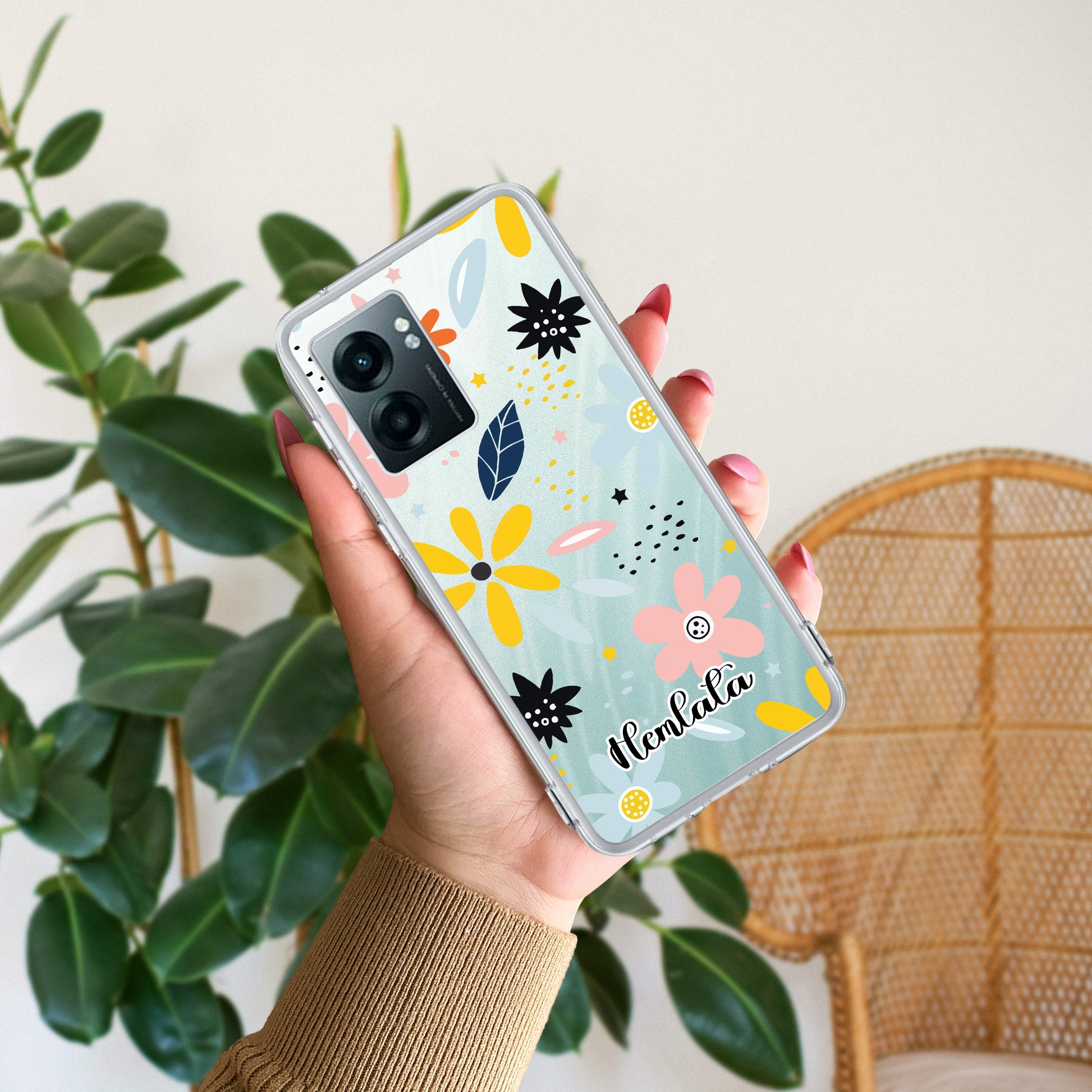 Multi Floral Customize Transparent Silicon Case For Realme/Narzo ShopOnCliQ