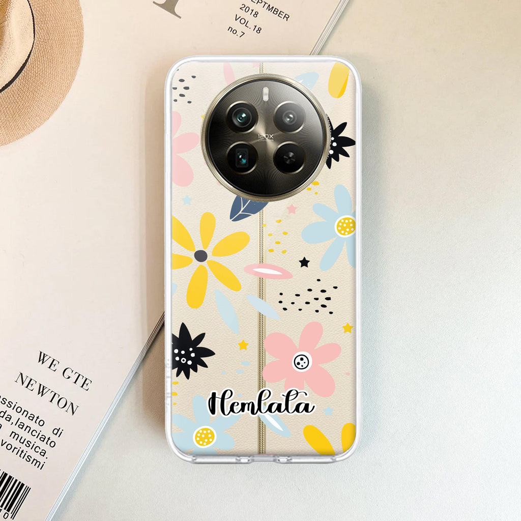 Multi Floral Customize Transparent Silicon Case For Realme/Narzo - ShopOnCliQ