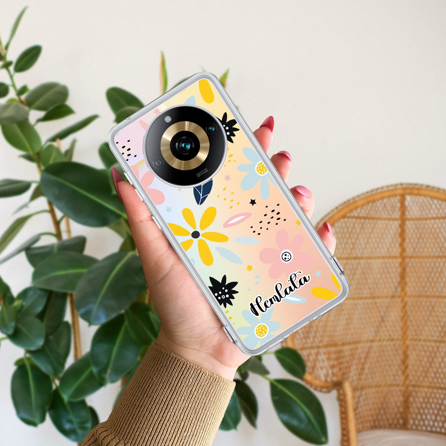 Multi Floral Customize Transparent Silicon Case For Realme/Narzo ShopOnCliQ