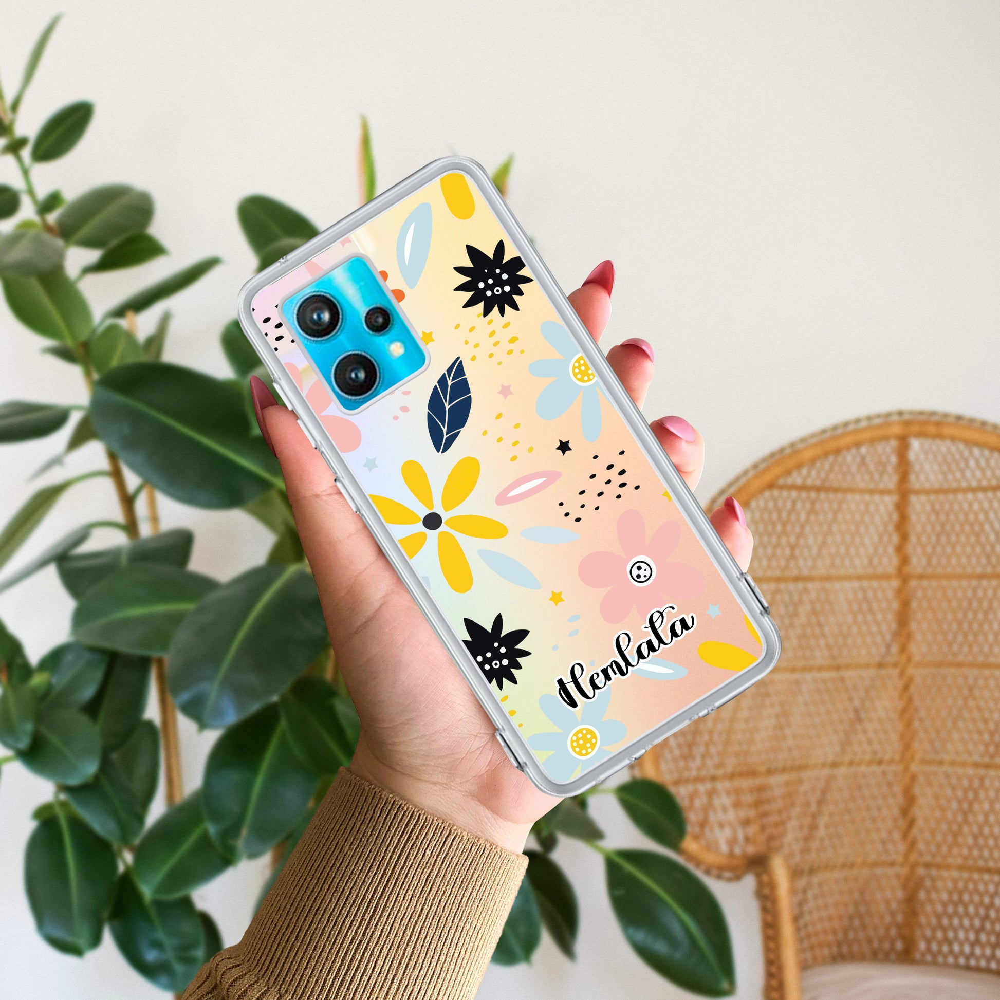 Multi Floral Customize Transparent Silicon Case For Realme/Narzo ShopOnCliQ