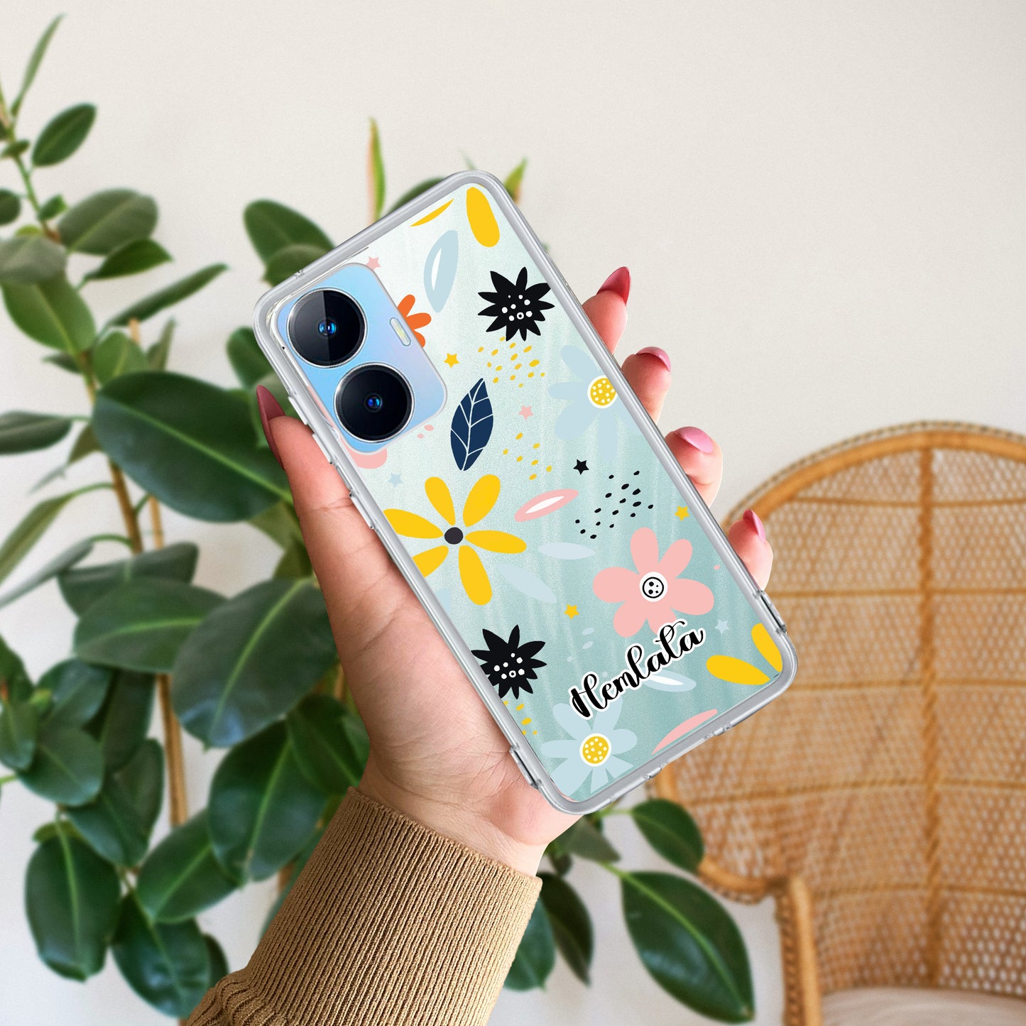 Multi Floral Customize Transparent Silicon Case For Realme/Narzo ShopOnCliQ