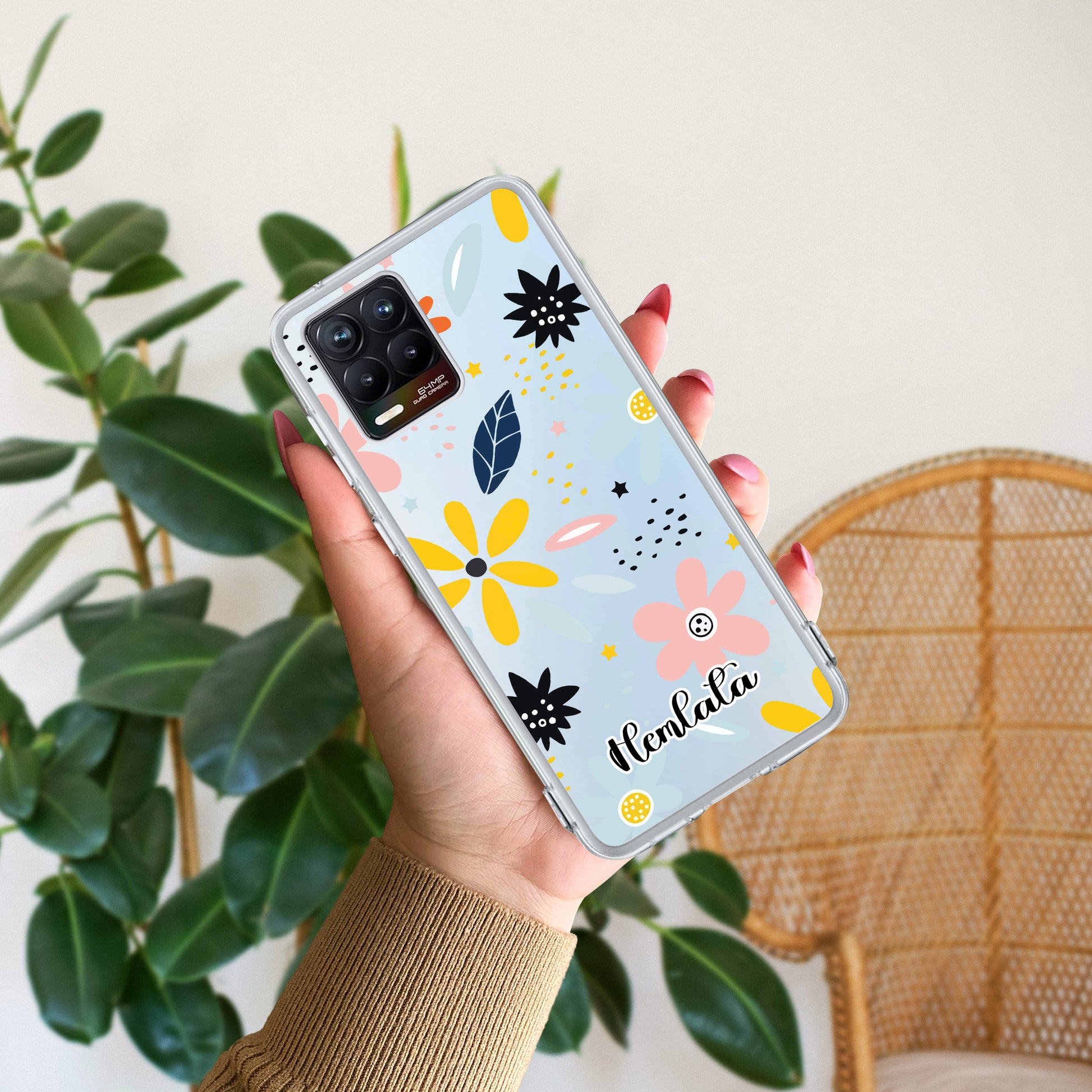 Multi Floral Customize Transparent Silicon Case For Realme/Narzo ShopOnCliQ