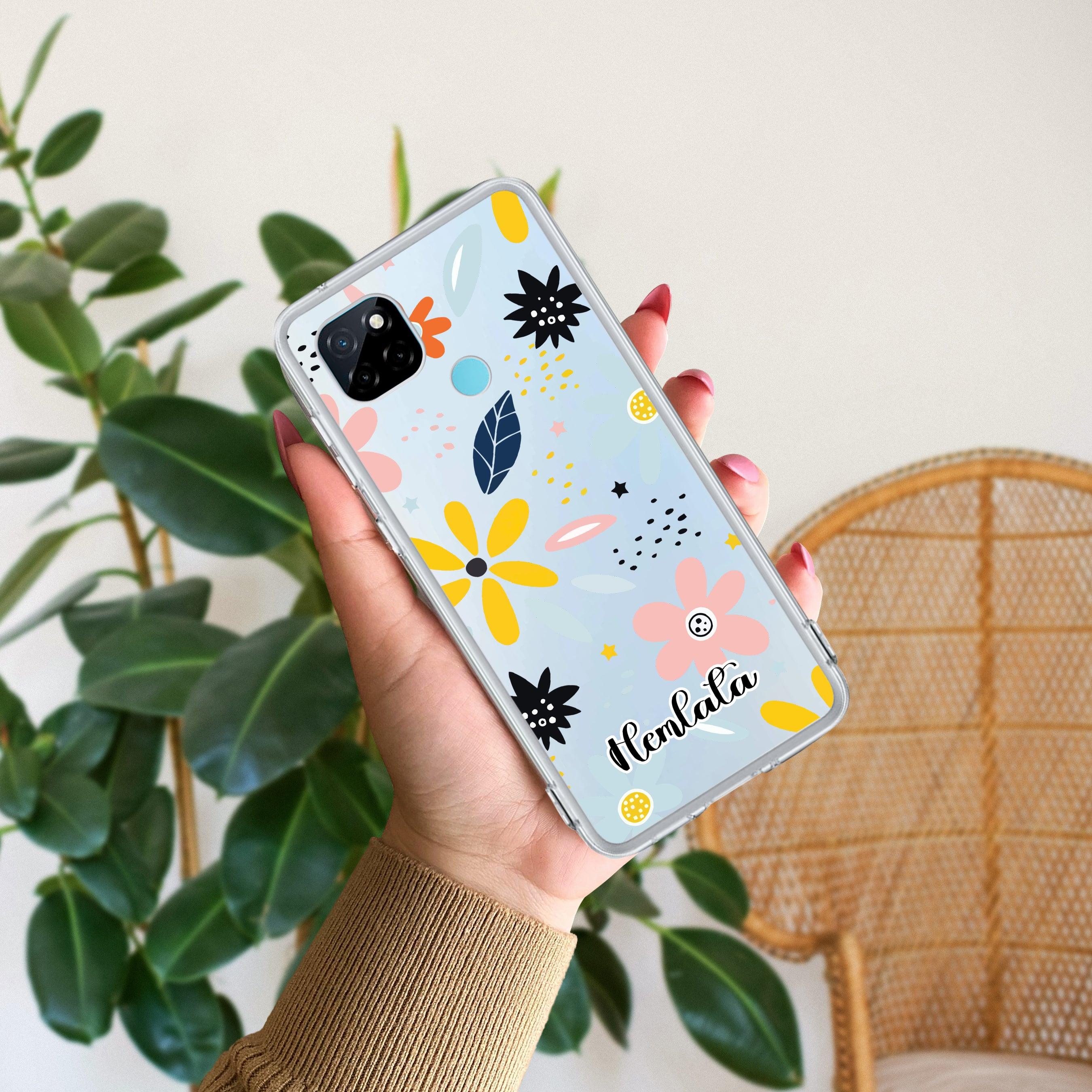 Multi Floral Customize Transparent Silicon Case For Realme/Narzo - ShopOnCliQ