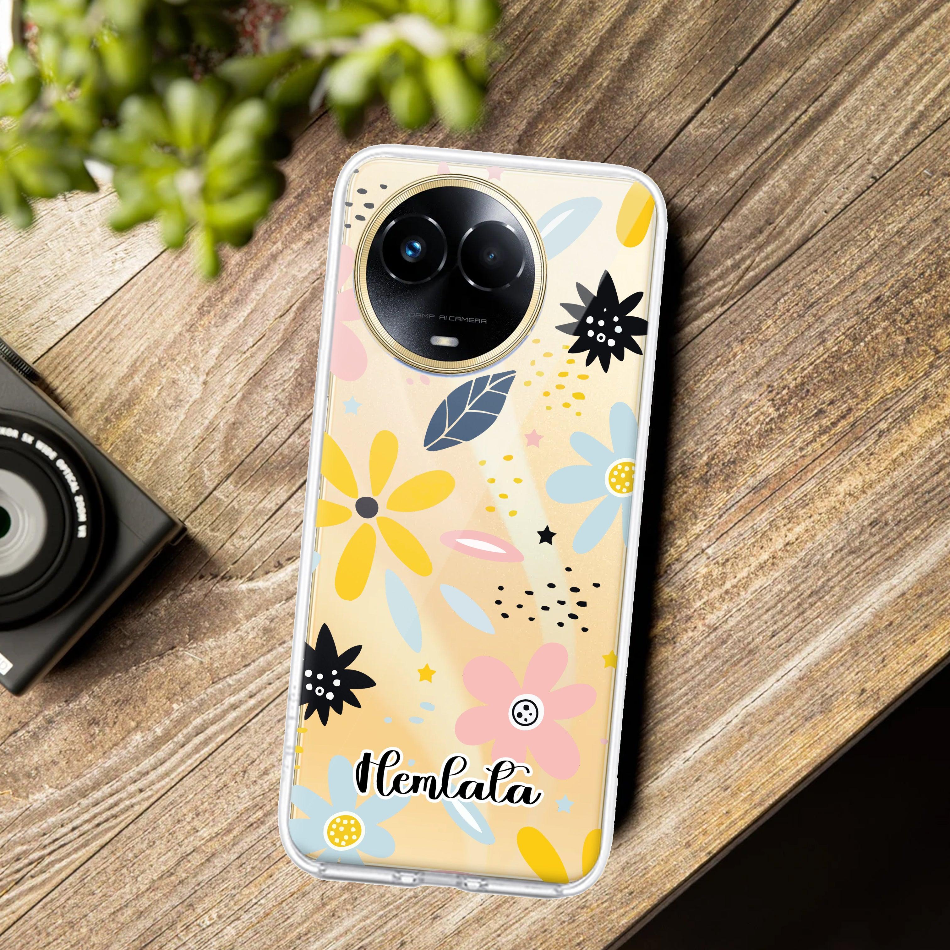 Multi Floral Customize Transparent Silicon Case For Realme/Narzo - ShopOnCliQ