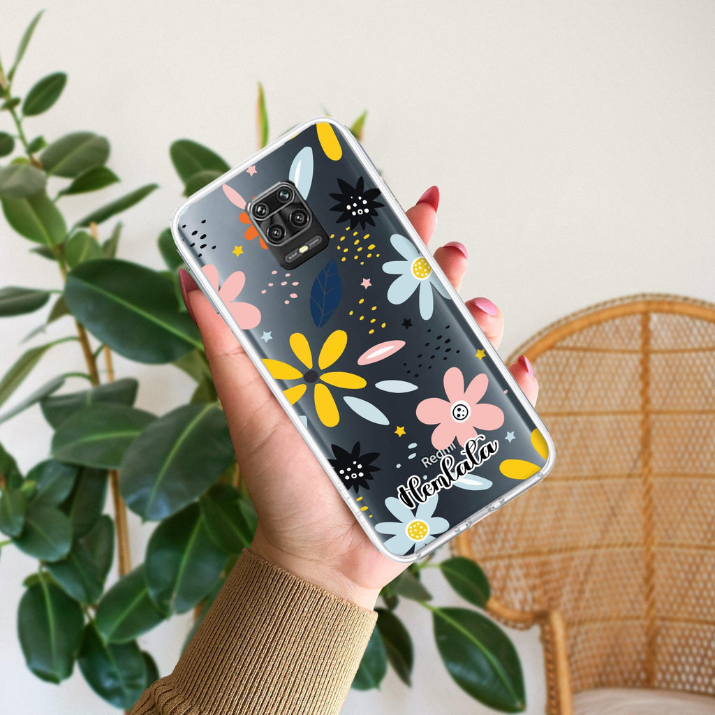 Multi Floral Customize Transparent Silicon Case For Redmi 14C 5G