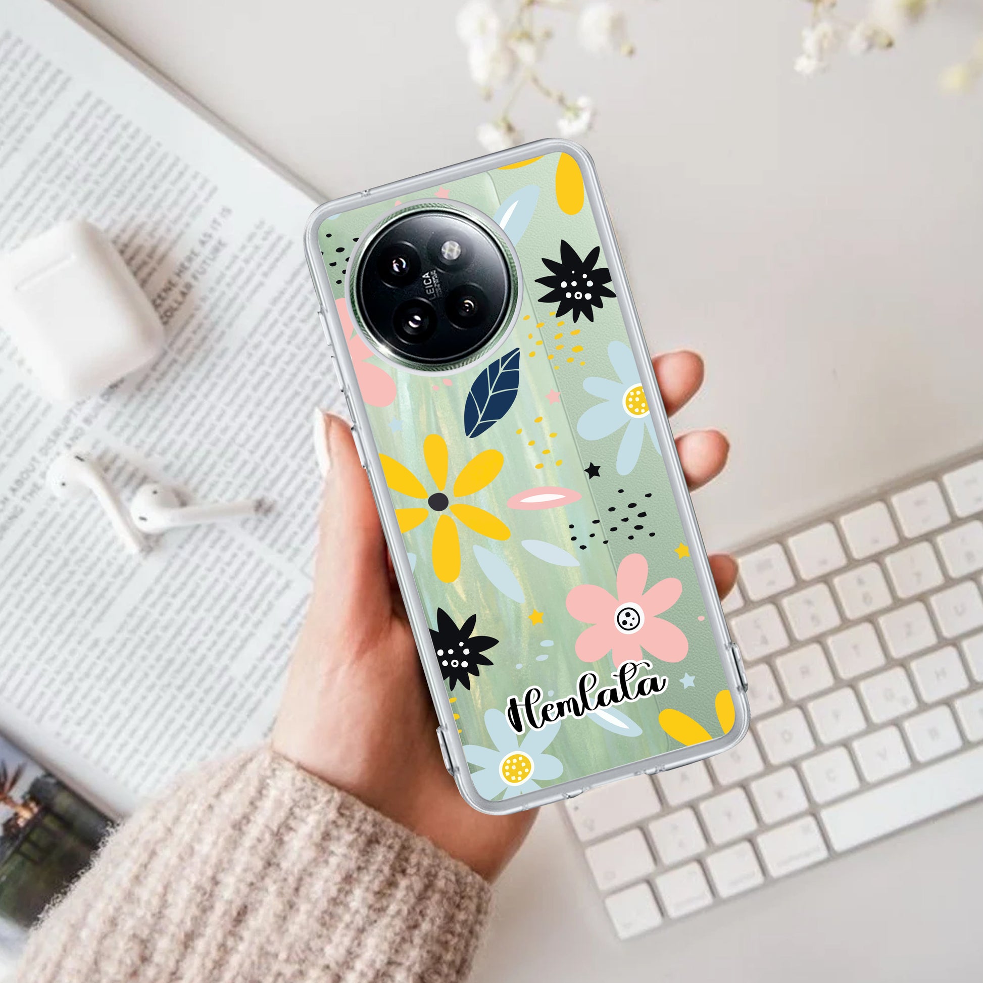 Multi Floral Customize Transparent Silicon Case For Redmi/Xiaomi - ShopOnCliQ