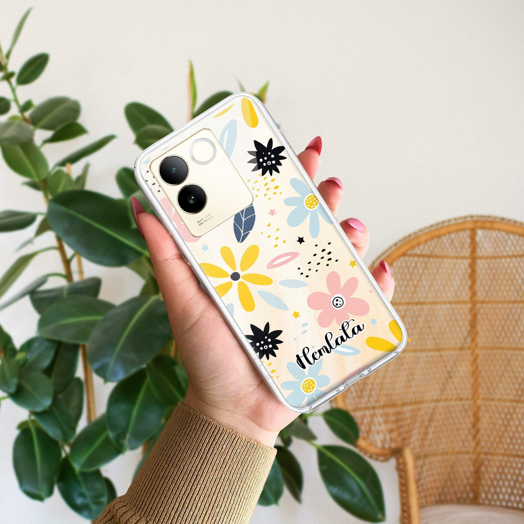 Multi Floral Customize Transparent Silicon Case For Vivo X200 Pro 5G