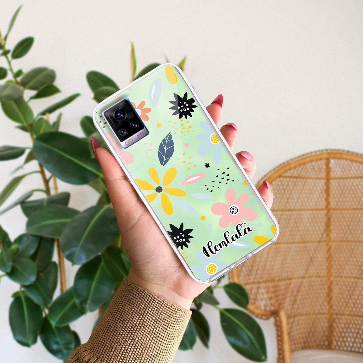 Multi Floral Customize Transparent Silicon Case For Vivo ShopOnCliQ