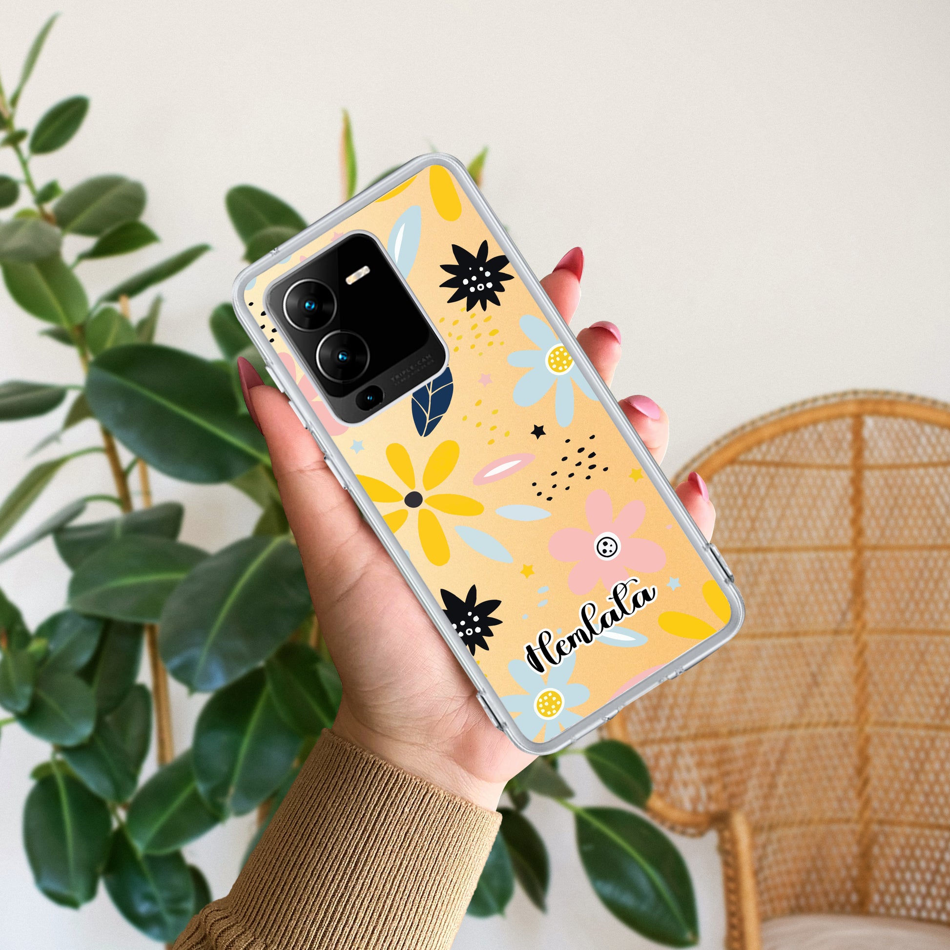 Multi Floral Customize Transparent Silicon Case For Vivo ShopOnCliQ