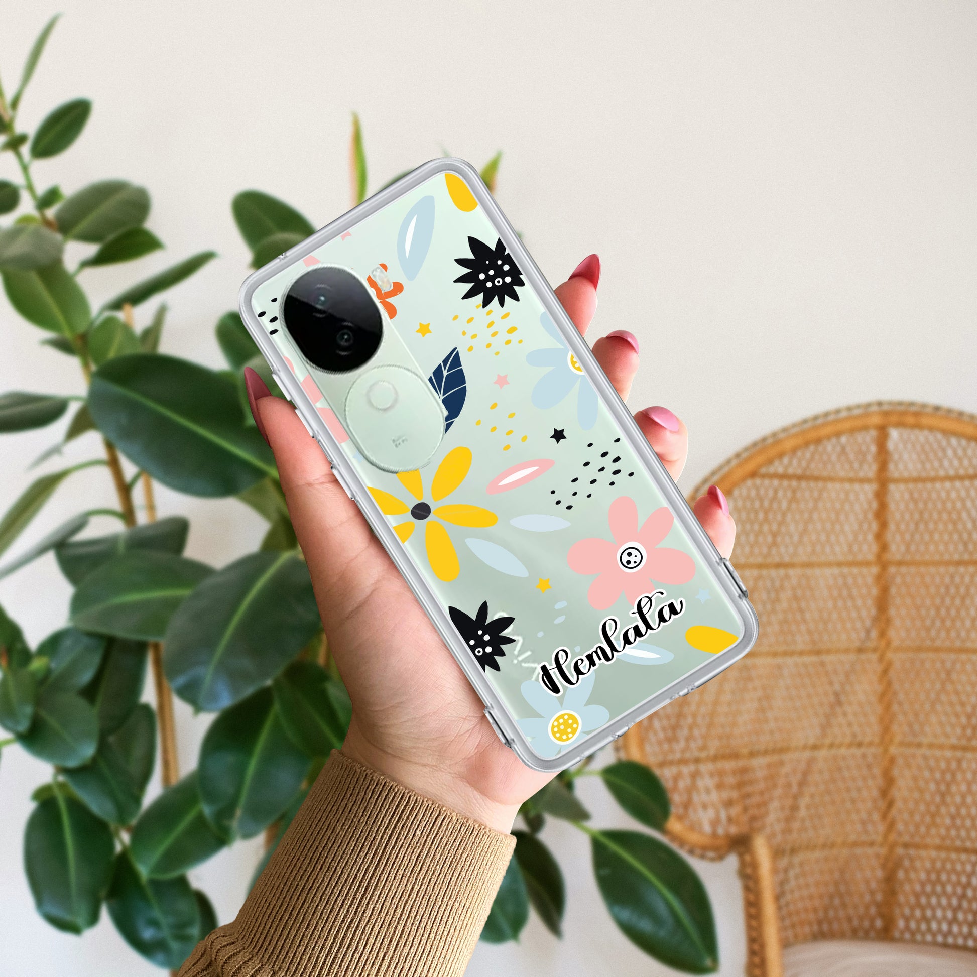 Multi Floral Customize Transparent Silicon Case For Vivo ShopOnCliQ