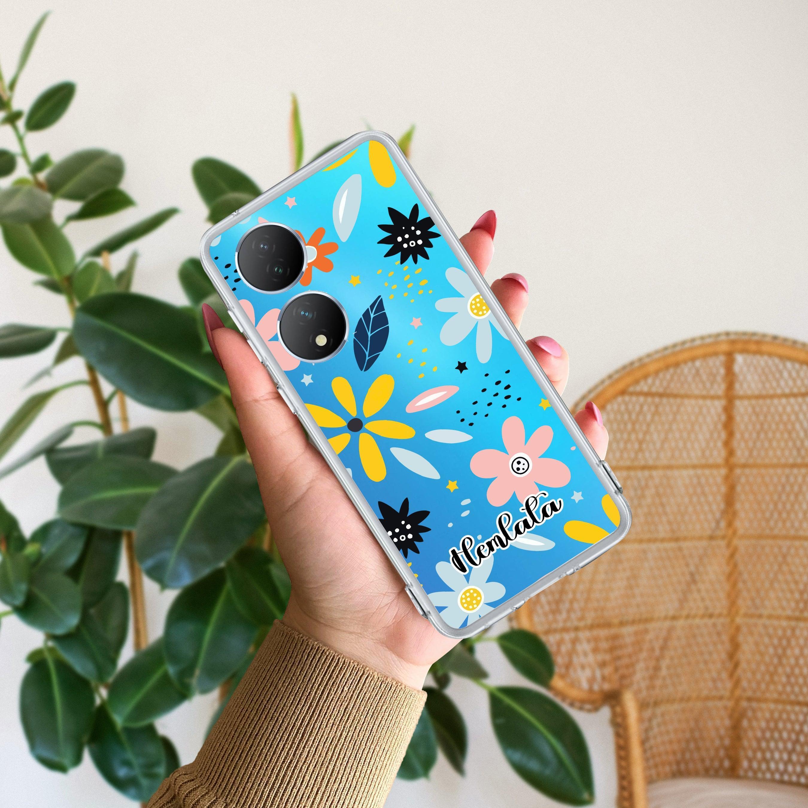 Multi Floral Customize Transparent Silicon Case For Vivo Y100 5G /  Vivo Y100A 5G