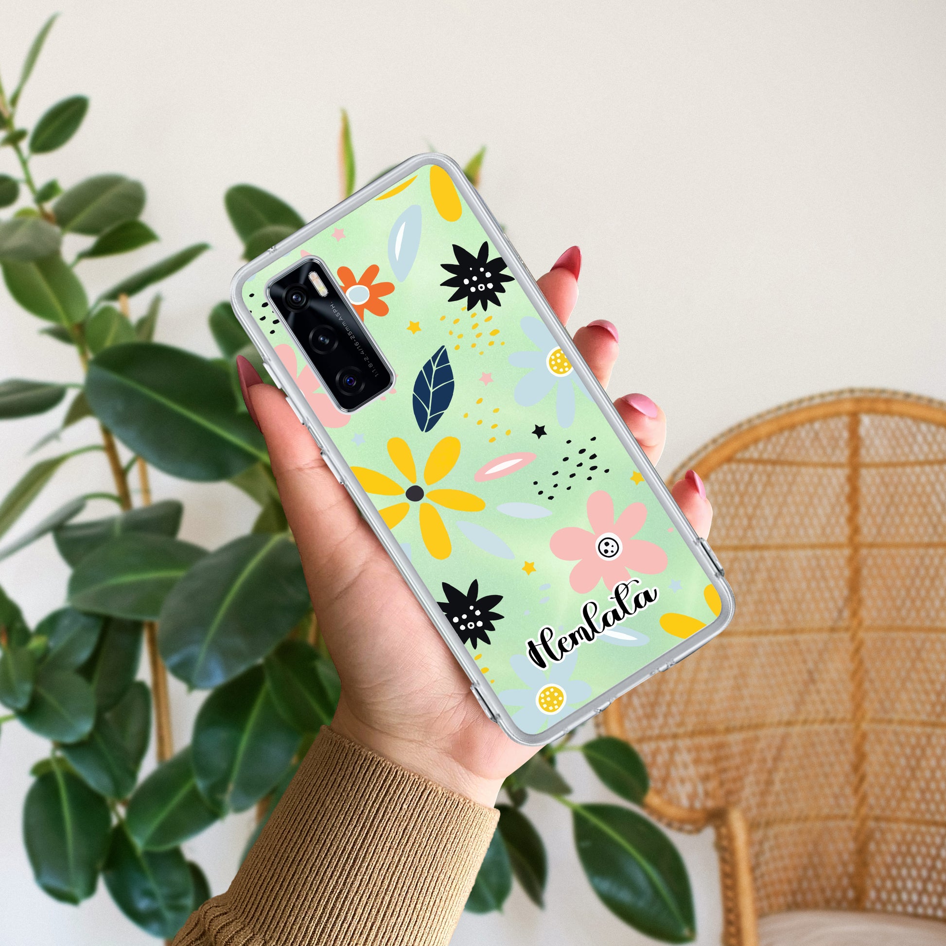 Multi Floral Customize Transparent Silicon Case For Vivo ShopOnCliQ