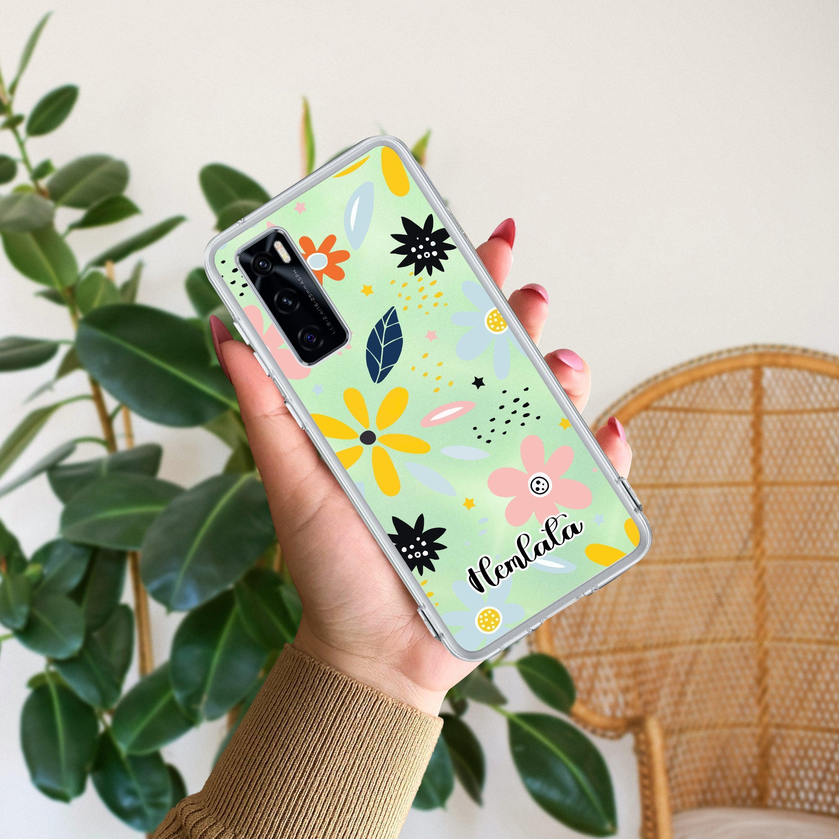 Multi Floral Customize Transparent Silicon Case For Vivo T4x 5G