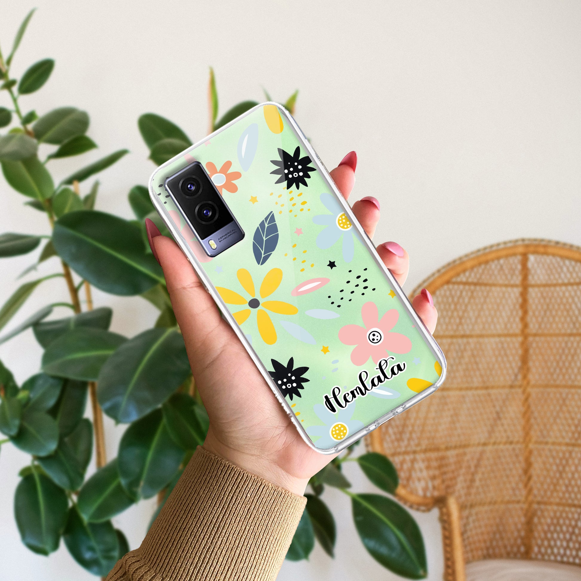 Multi Floral Customize Transparent Silicon Case For Vivo ShopOnCliQ