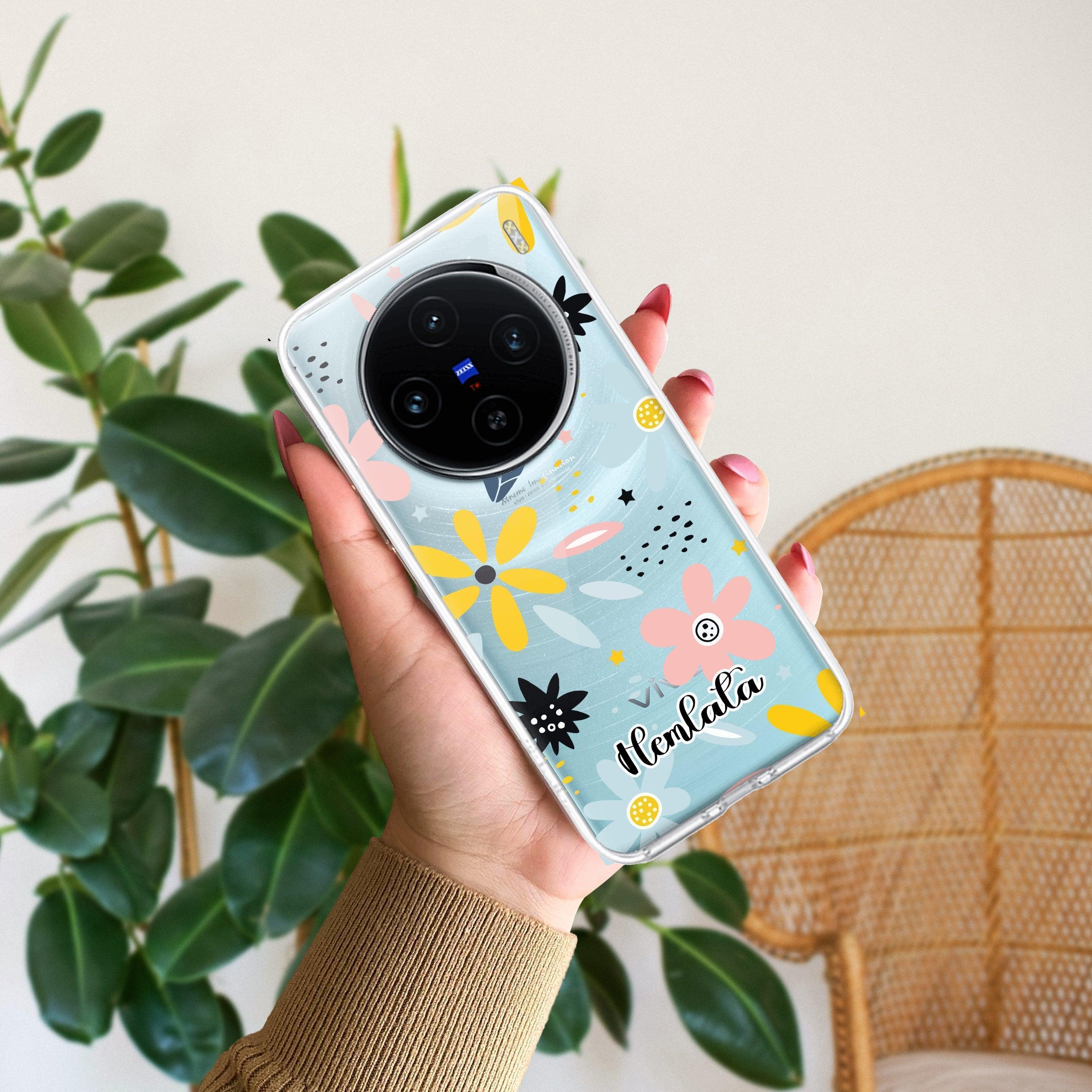 Multi Floral Customize Transparent Silicon Case For Vivo X100 5G