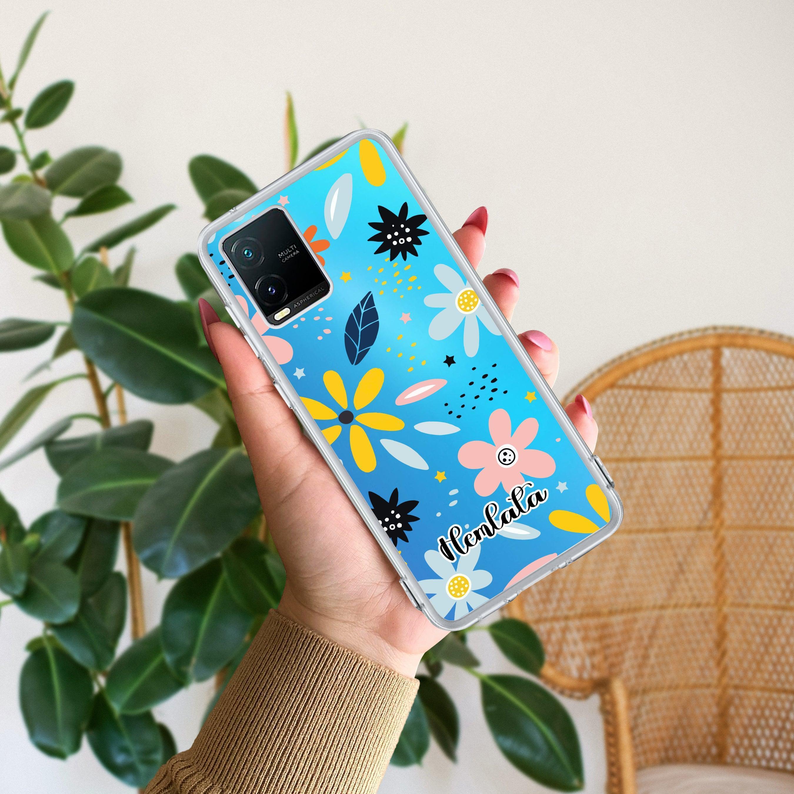 Multi Floral Customize Transparent Silicon Case For Vivo V50 5G