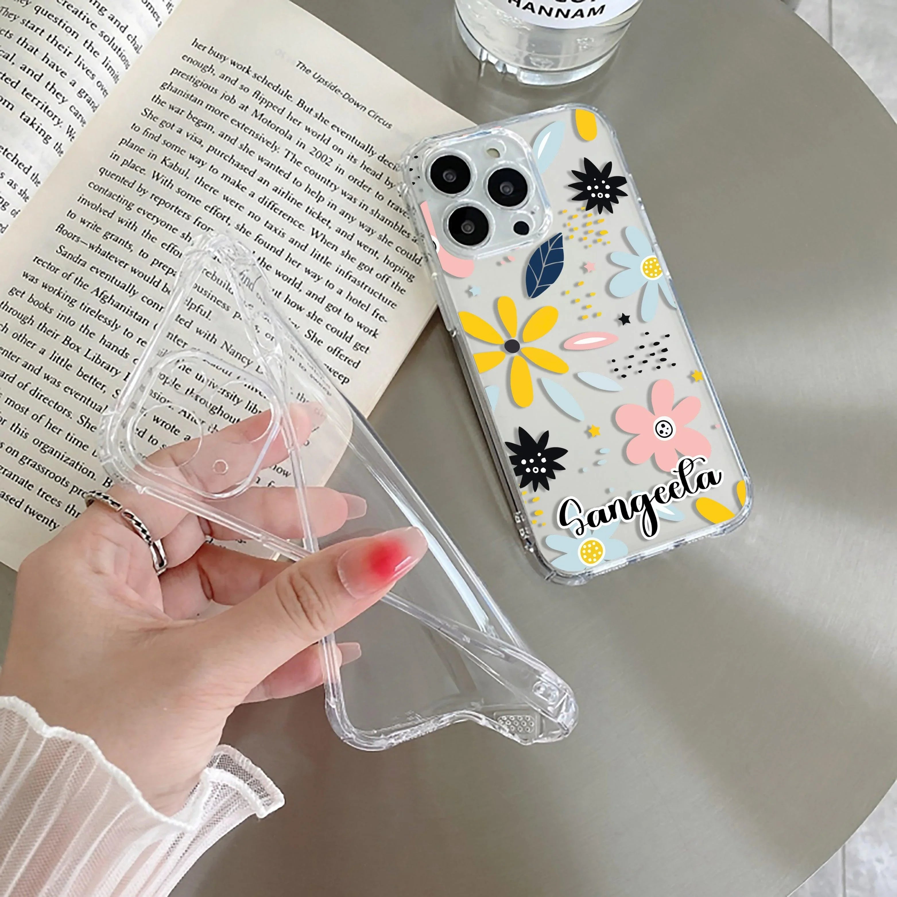Multi Floral Customize Transparent Silicon Case For Vivo Y18 / Y18i