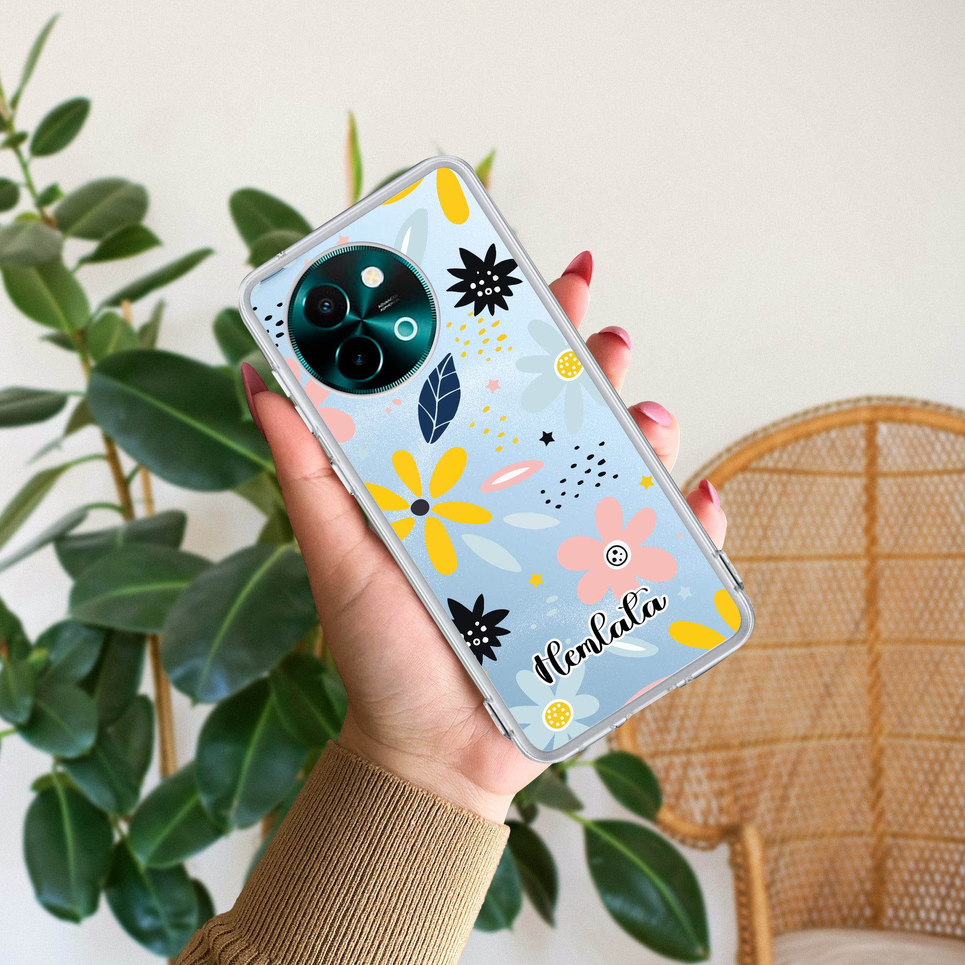 Multi Floral Customize Transparent Silicon Case For Vivo ShopOnCliQ