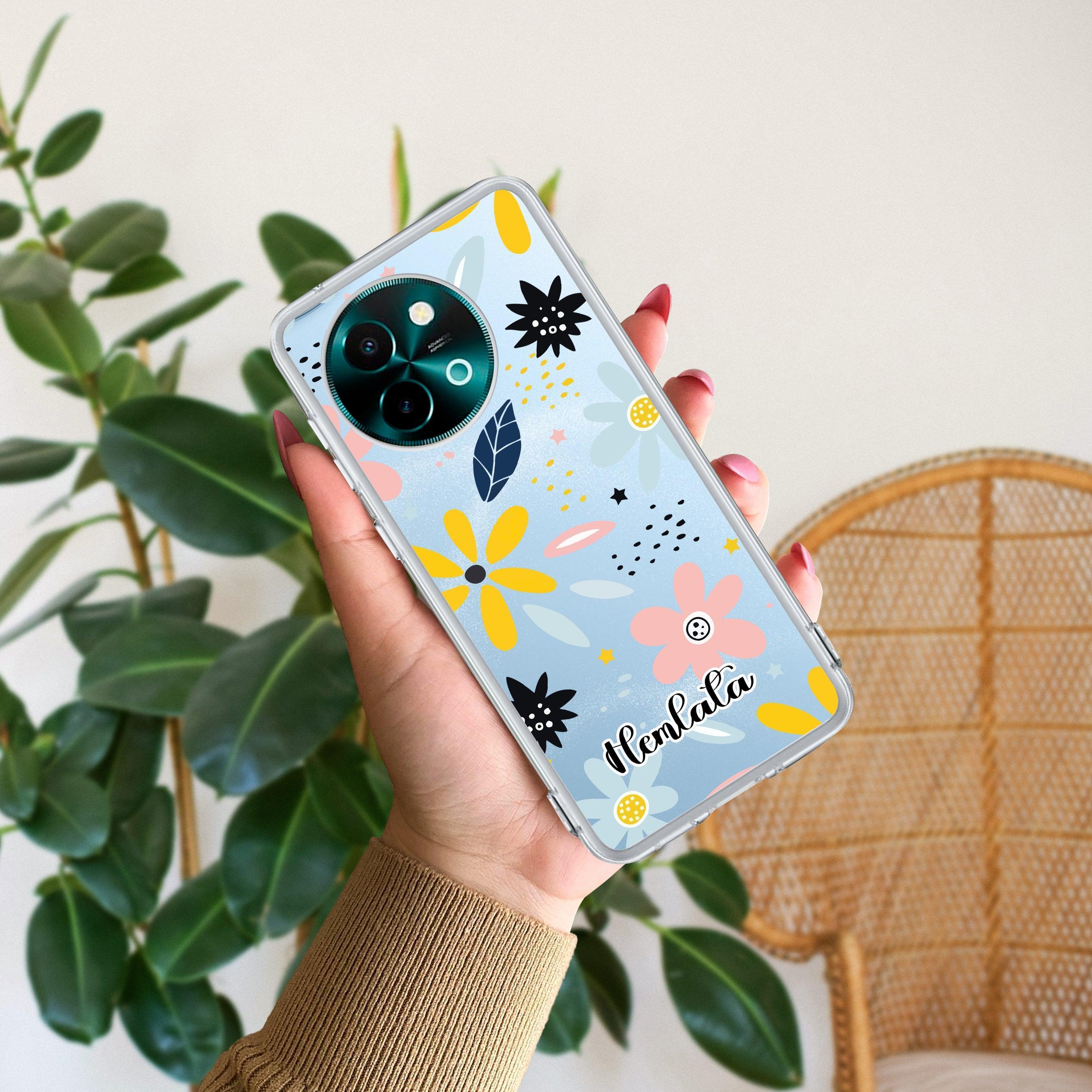Multi Floral Customize Transparent Silicon Case For Vivo V30 Pro 5G