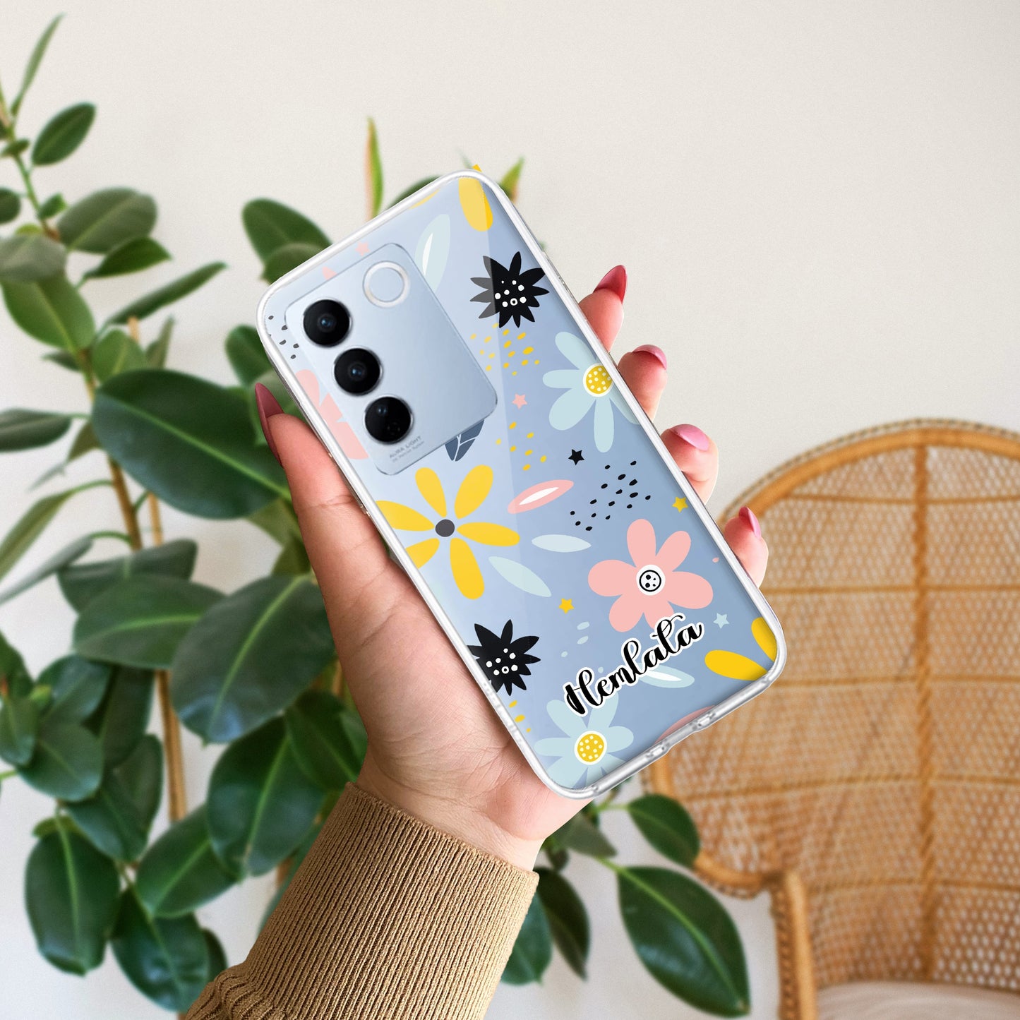 Multi Floral Customize Transparent Silicon Case For Vivo ShopOnCliQ