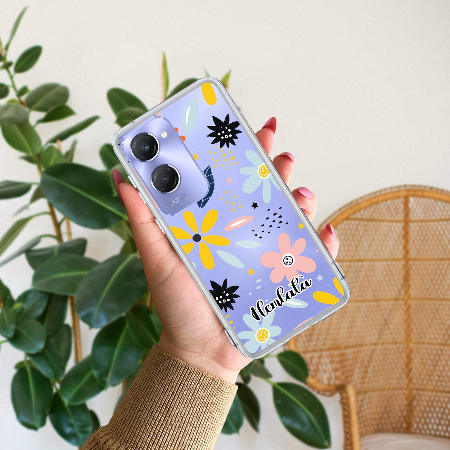 Multi Floral Customize Transparent Silicon Case For Vivo ShopOnCliQ