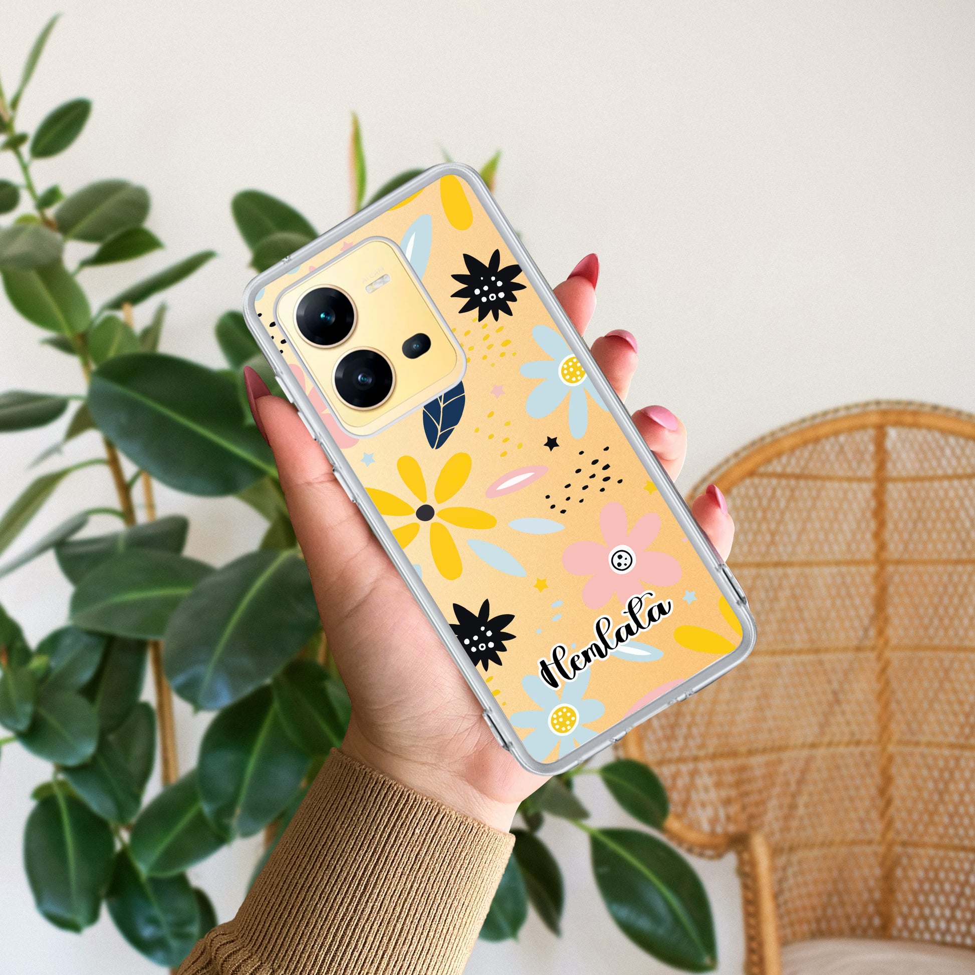 Multi Floral Customize Transparent Silicon Case For Vivo ShopOnCliQ