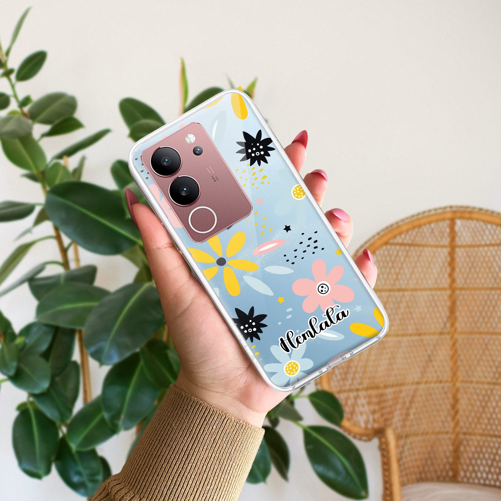 Multi Floral Customize Transparent Silicon Case For Vivo ShopOnCliQ