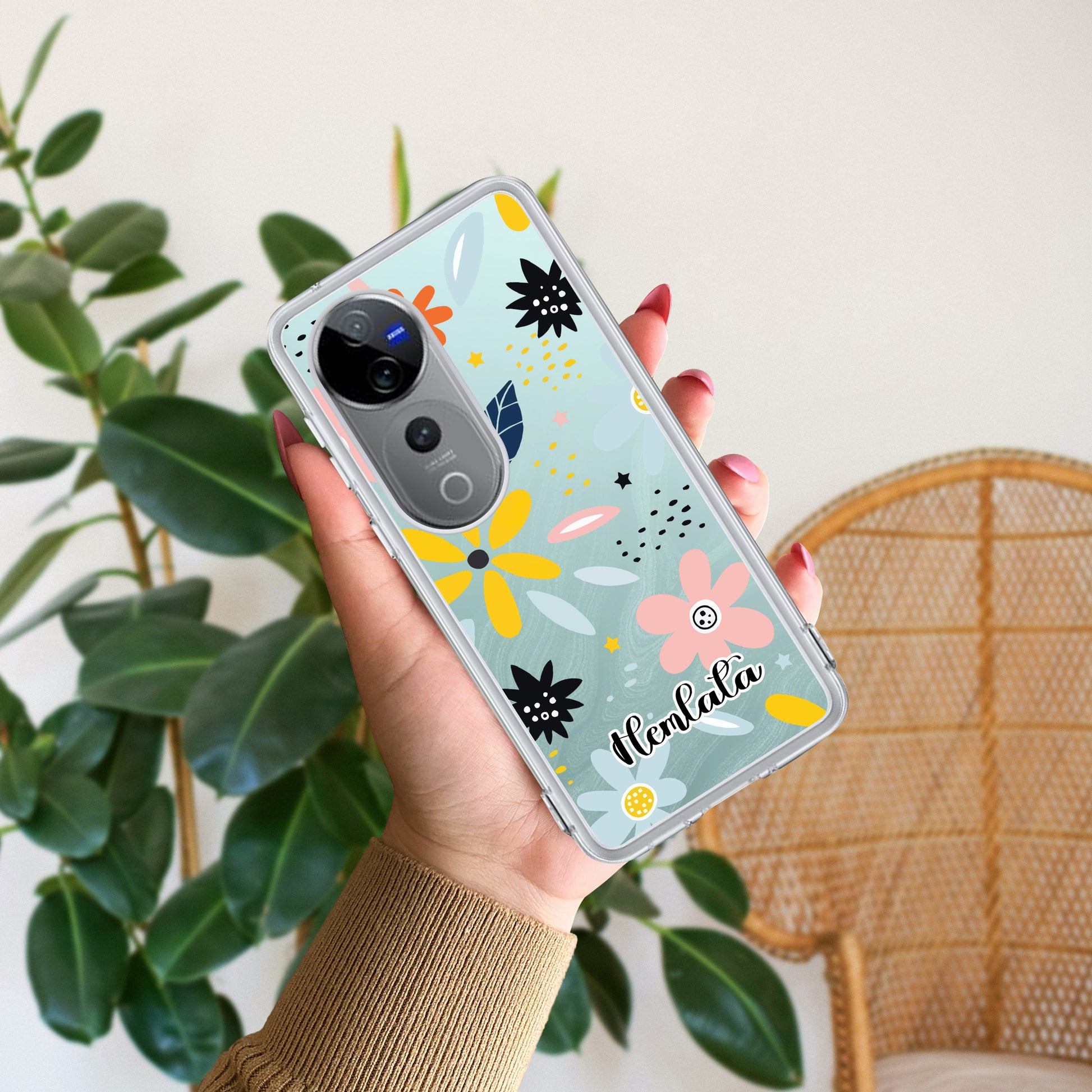 Multi Floral Customize Transparent Silicon Case For Vivo ShopOnCliQ