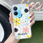 Multi Floral Customize Transparent Silicon Case For Vivo T2 Pro 5G