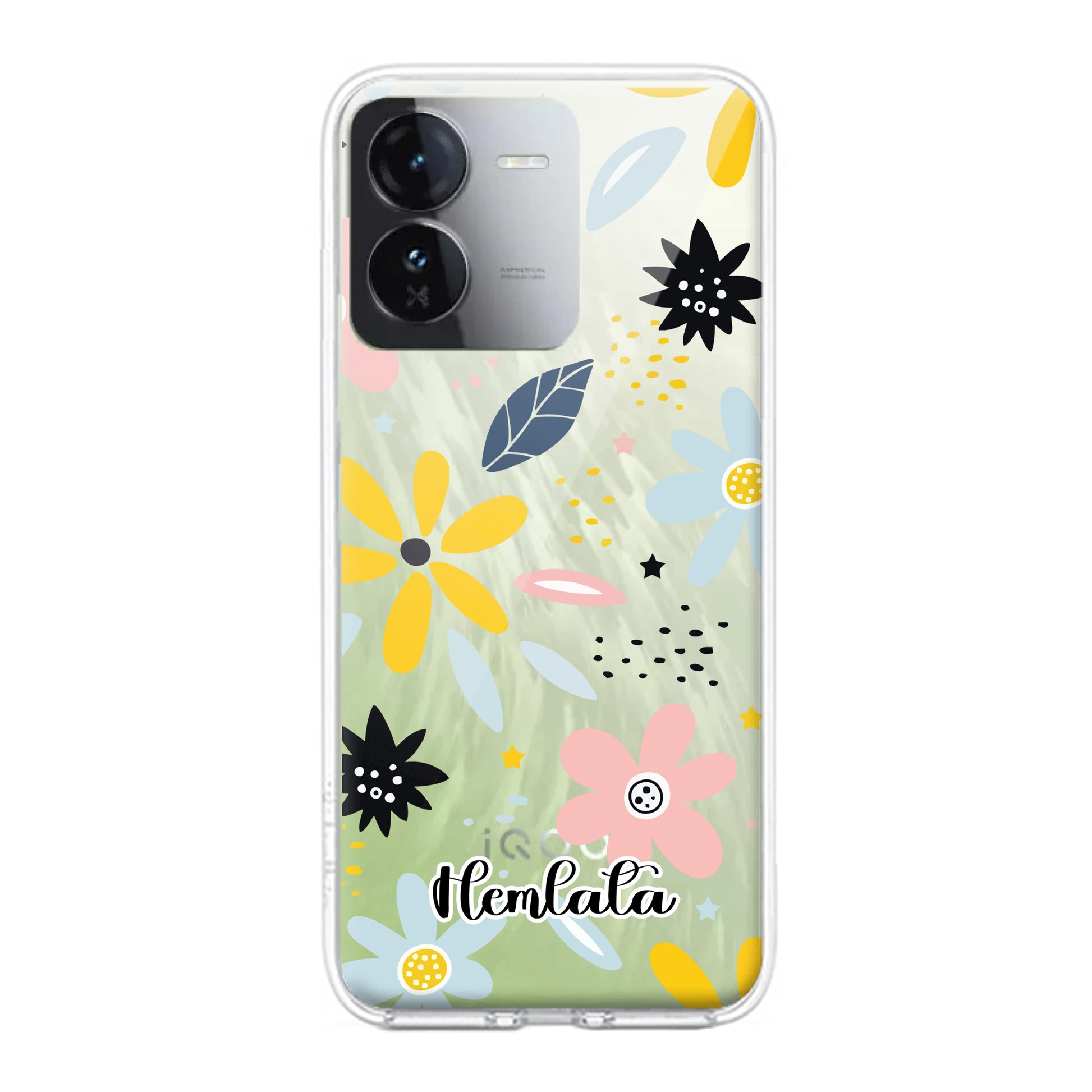 Multi Floral Customize Transparent Silicon Case For iQOO ShopOnCliQ